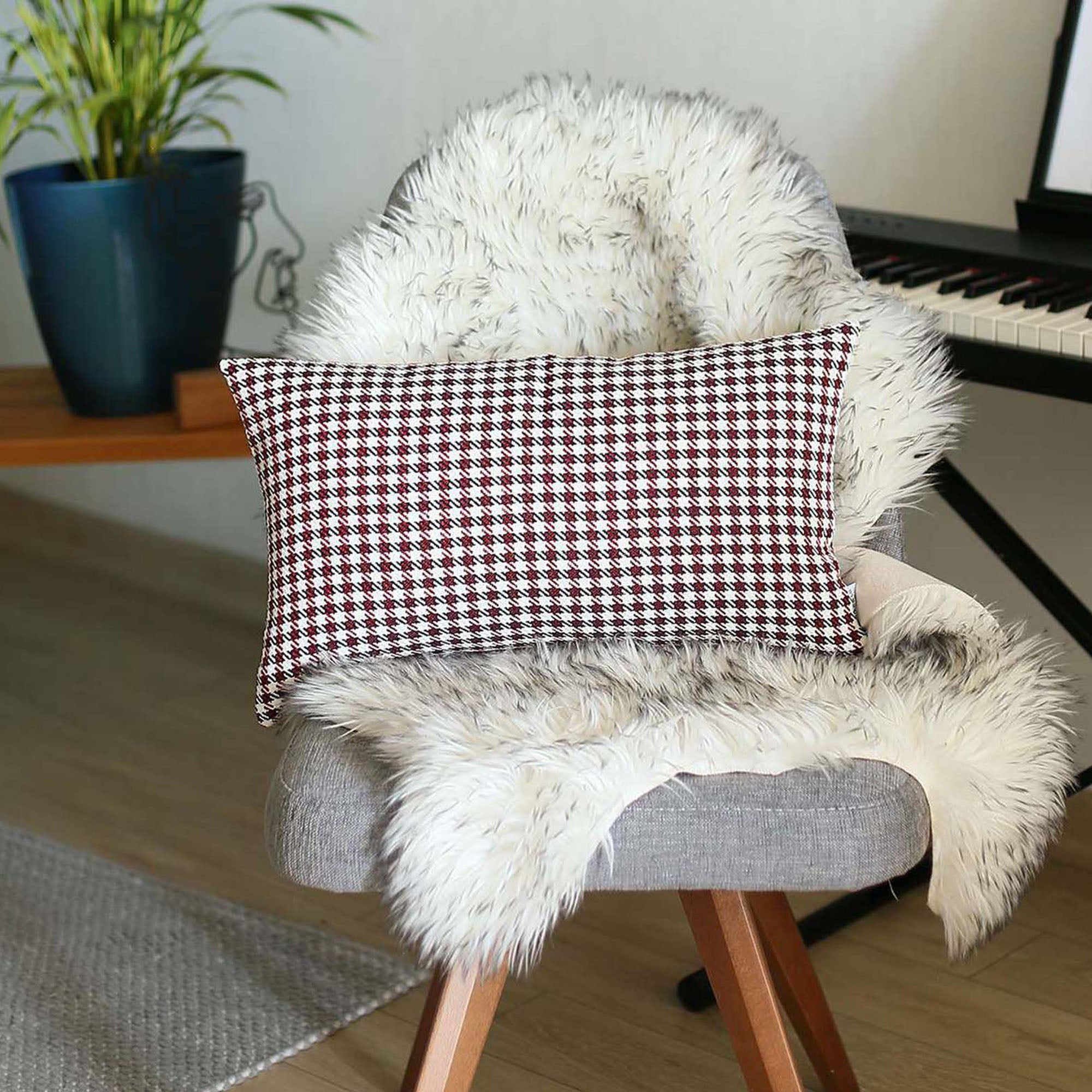 Mike&Co. New York Houndstooth Reversible Throw Pillow