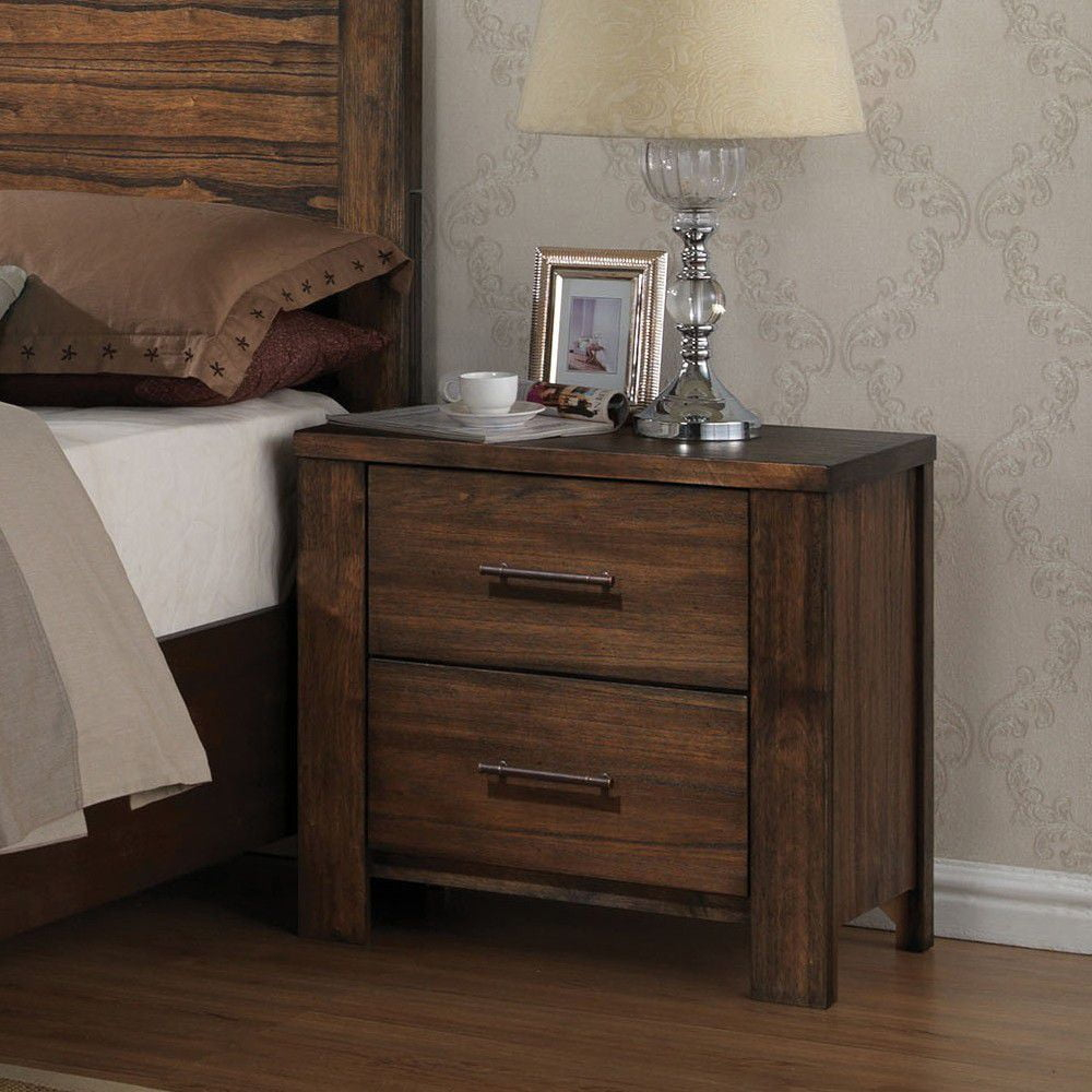 ACME Furniture Merrilee 2 Drawer Nightstand in Oak
