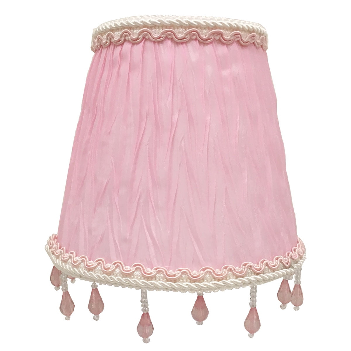 Royal Designs, Inc. Clip on Ruche Pleated Empire Chandelier Lamp Shade Flame Clip Fitter, CSO-1037-5PNK, 3 x 5 x 4.5, Pink, 1 Pack