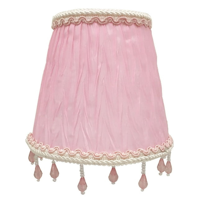 Royal Designs, Inc. Clip on Ruche Pleated Empire Chandelier Lamp Shade Flame Clip Fitter, CSO-1037-5PNK, 3 x 5 x 4.5, Pink, 1 Pack