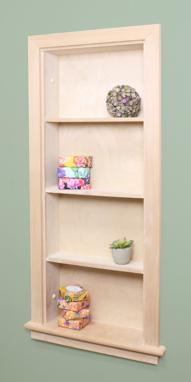 Fox Hollow Furnishings 14X36 Aiden Recessed Wall Niche With Plain Back And Three Shelves