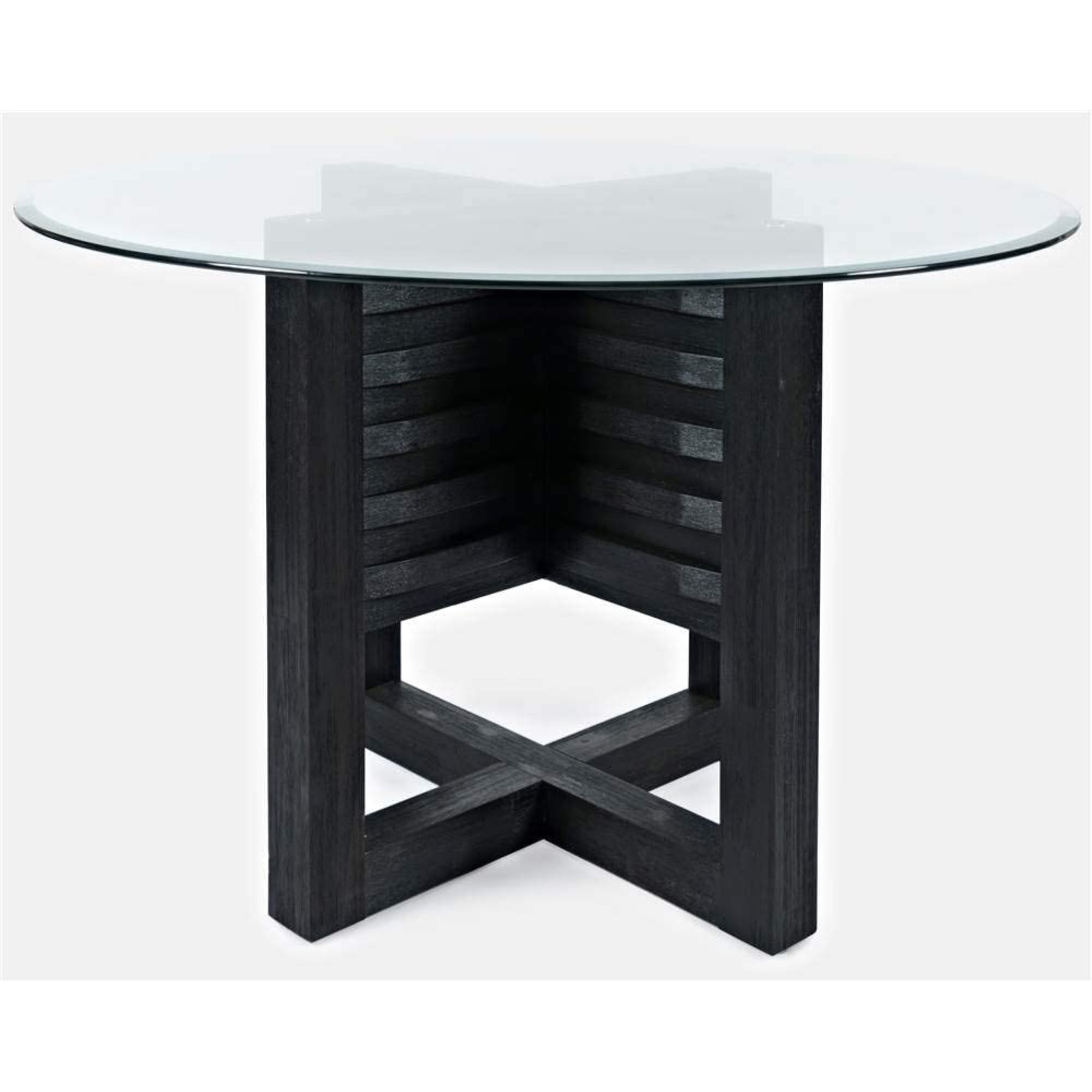 Jofran Altamonte Contemporary 48" Round Dining Table with Glass Top