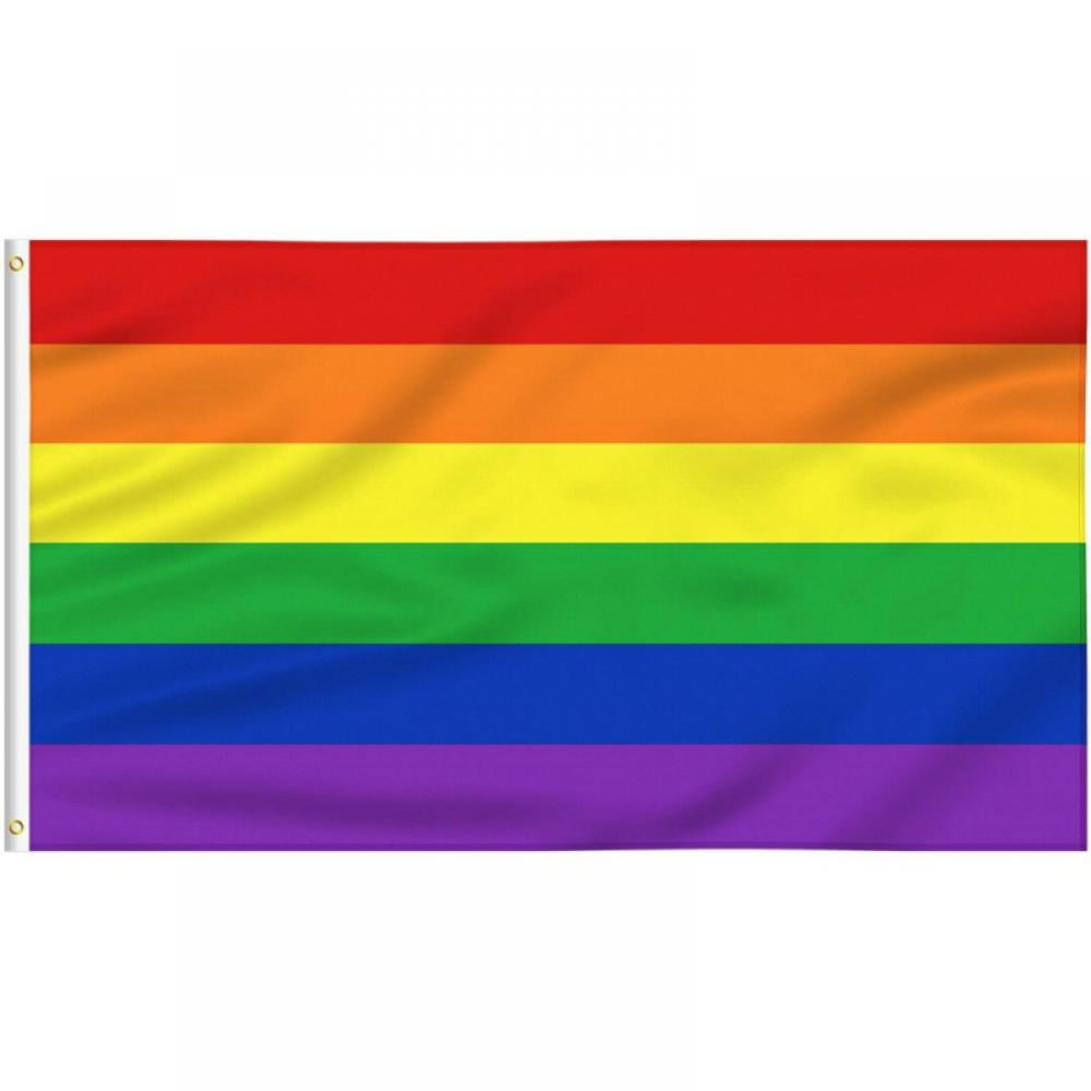 FLAGLINK Gay Pride Flag 3x5Fts LGBT Rainbow Flags Banner