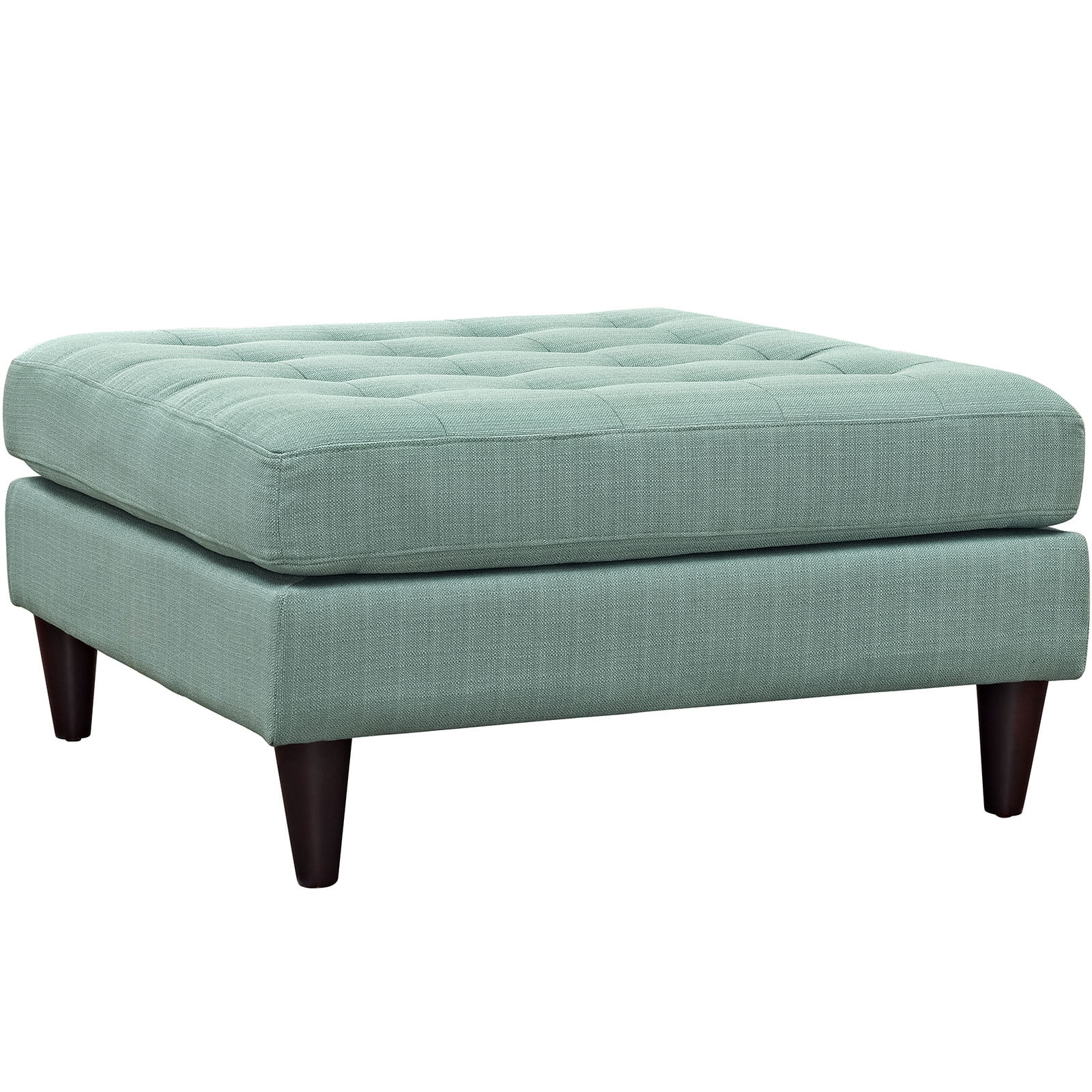 Modway Empress Upholstered Fabric Large Ottoman in Laguna
