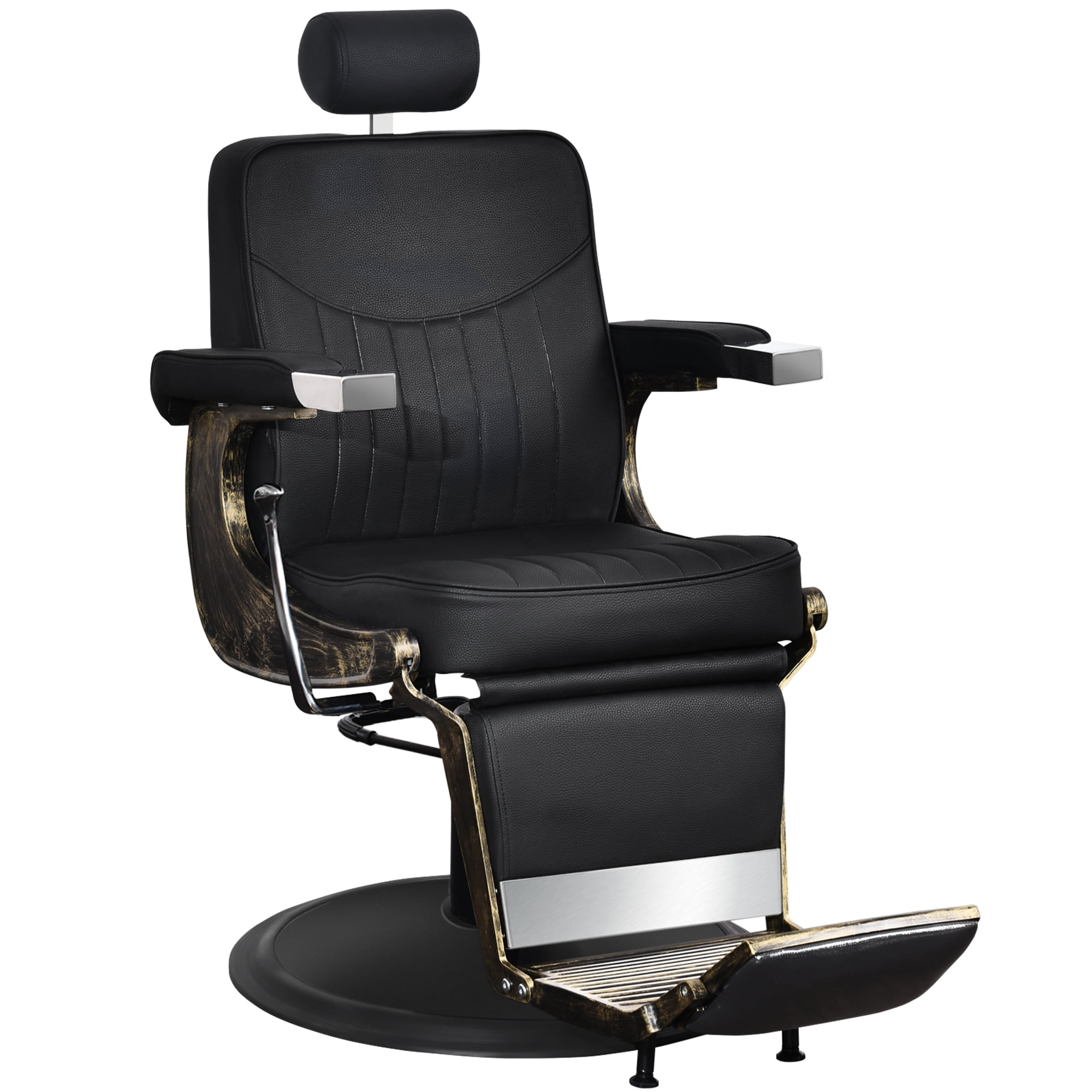 BarberPub Vintage Hydraulic Recline Beauty Salon Spa Barber Chair Black 2905