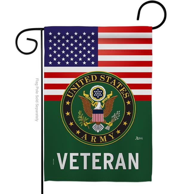 US Veteran Garden Flag Veteran's Day House Decor (13x18inch,Burlap,Double-Sided) Armed Forces United State Decoration American Military Memorabilia Remembrance Wall Home Yard Decor