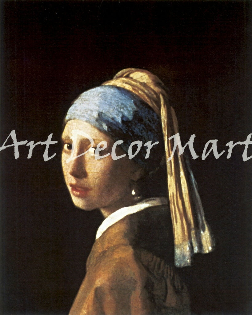"Girl With Pearl Earring, Jan Vermeer - CANVAS OR FINE PRINT WALL ART"