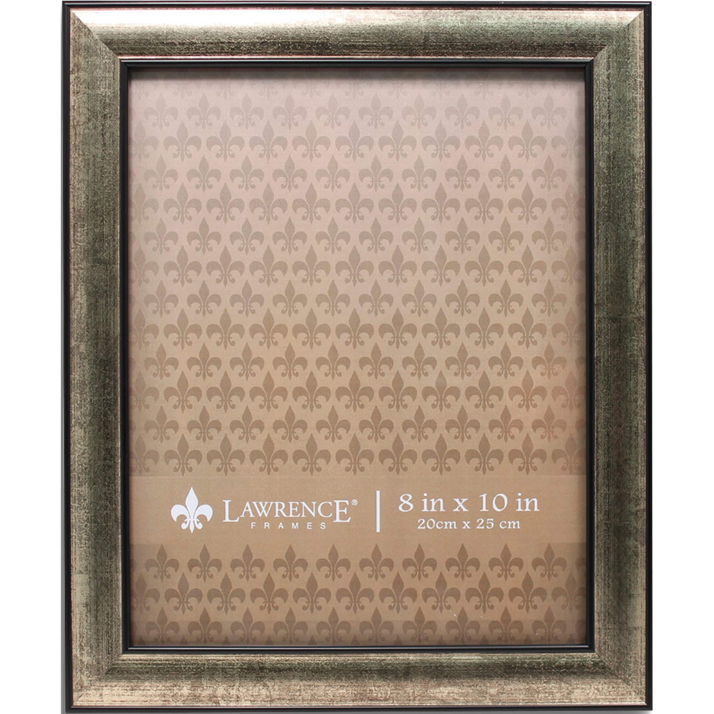 8x10 Domed Burnished Silver and Black Polystyrene Picture Frame QGM14184