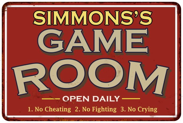 Game Room Sign Rustic Wall decor Gameroom Signs Home Vintage Decorations Games Arcade Retro Video Gamer Art Gaming wall art Size: 8 x 12 Inches