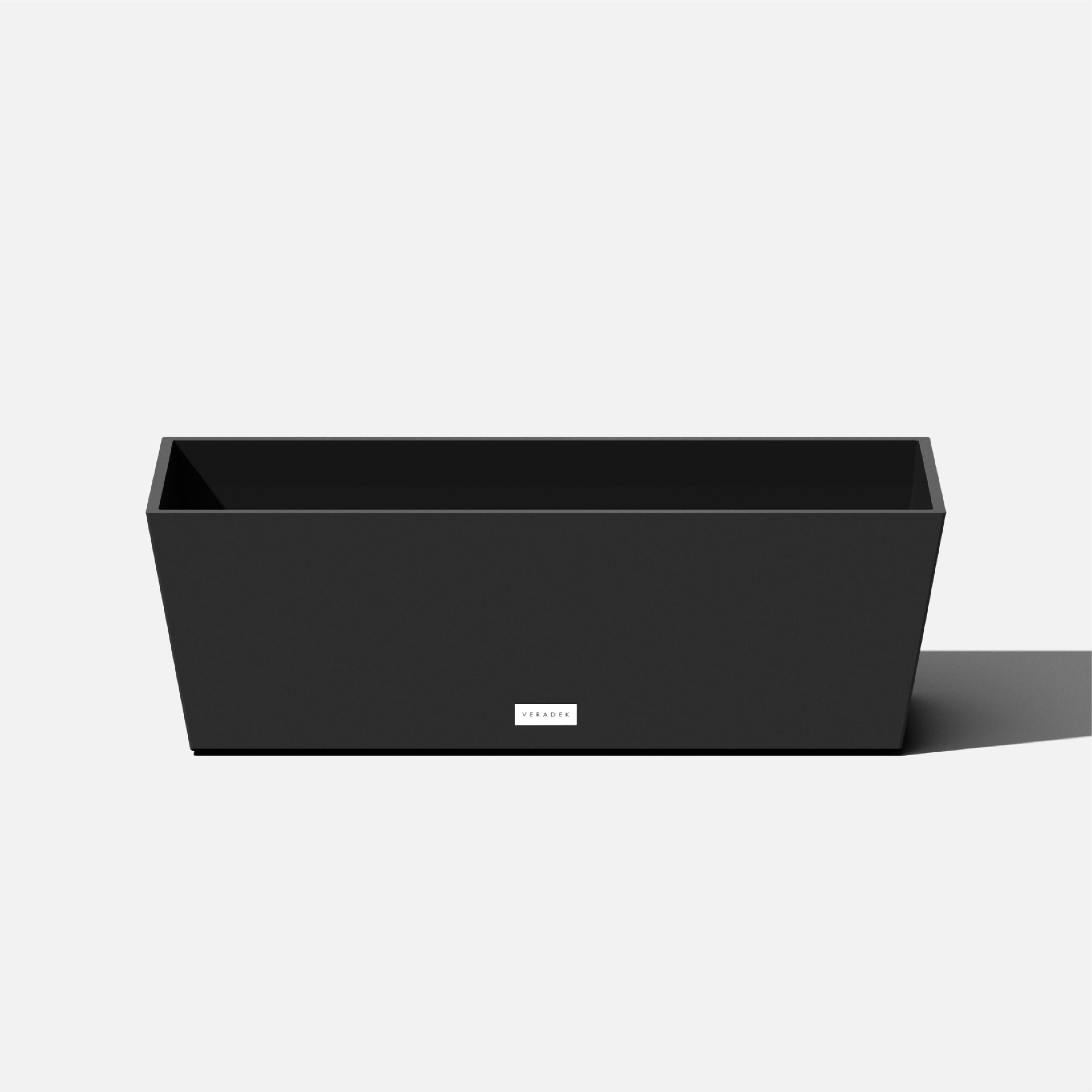 9 in. x 25 in. Black Plastic Window Box