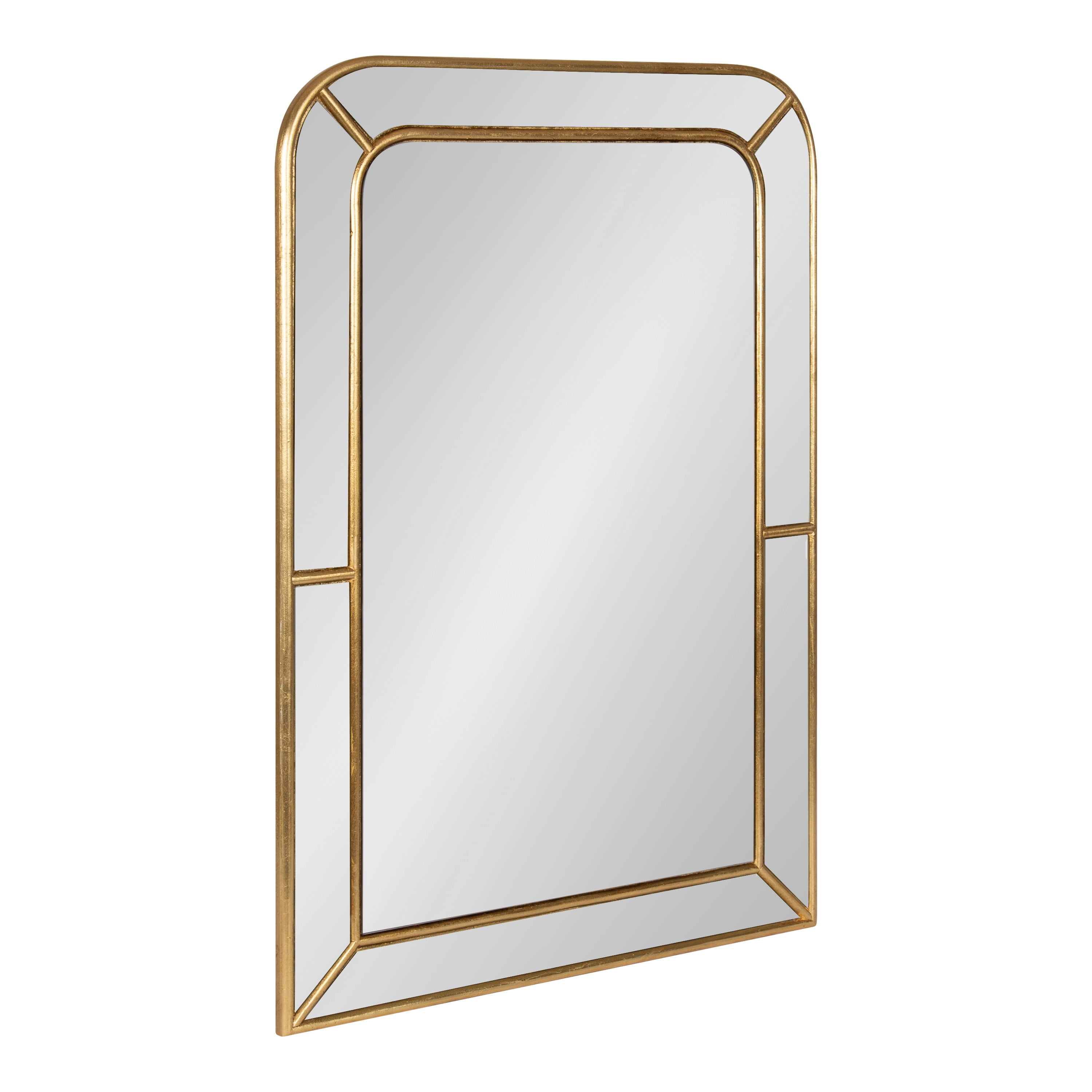 Kate and Laurel Lamson Transitional Framed Wall Mirror, 20 x 30, Gold, Sophisticated Glam Wall Decor