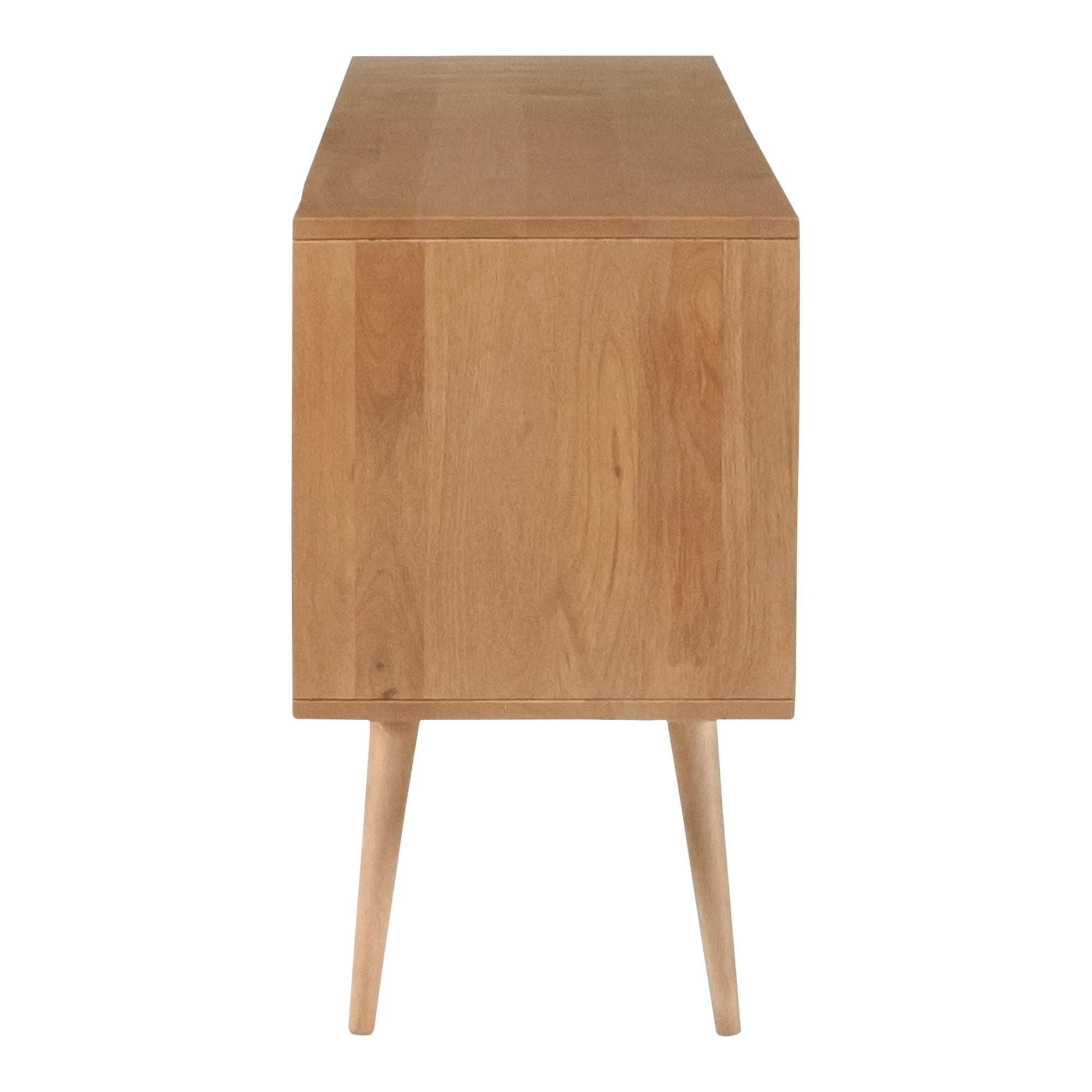 Mid-Century Modern Mango Wood 57'' TV Cabinet with Flared Legs