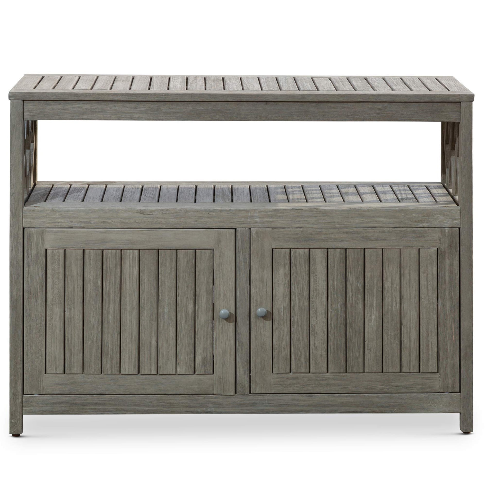 DTY Outdoor Living Longs Peak Eucalyptus Sideboard, Driftwood Gray