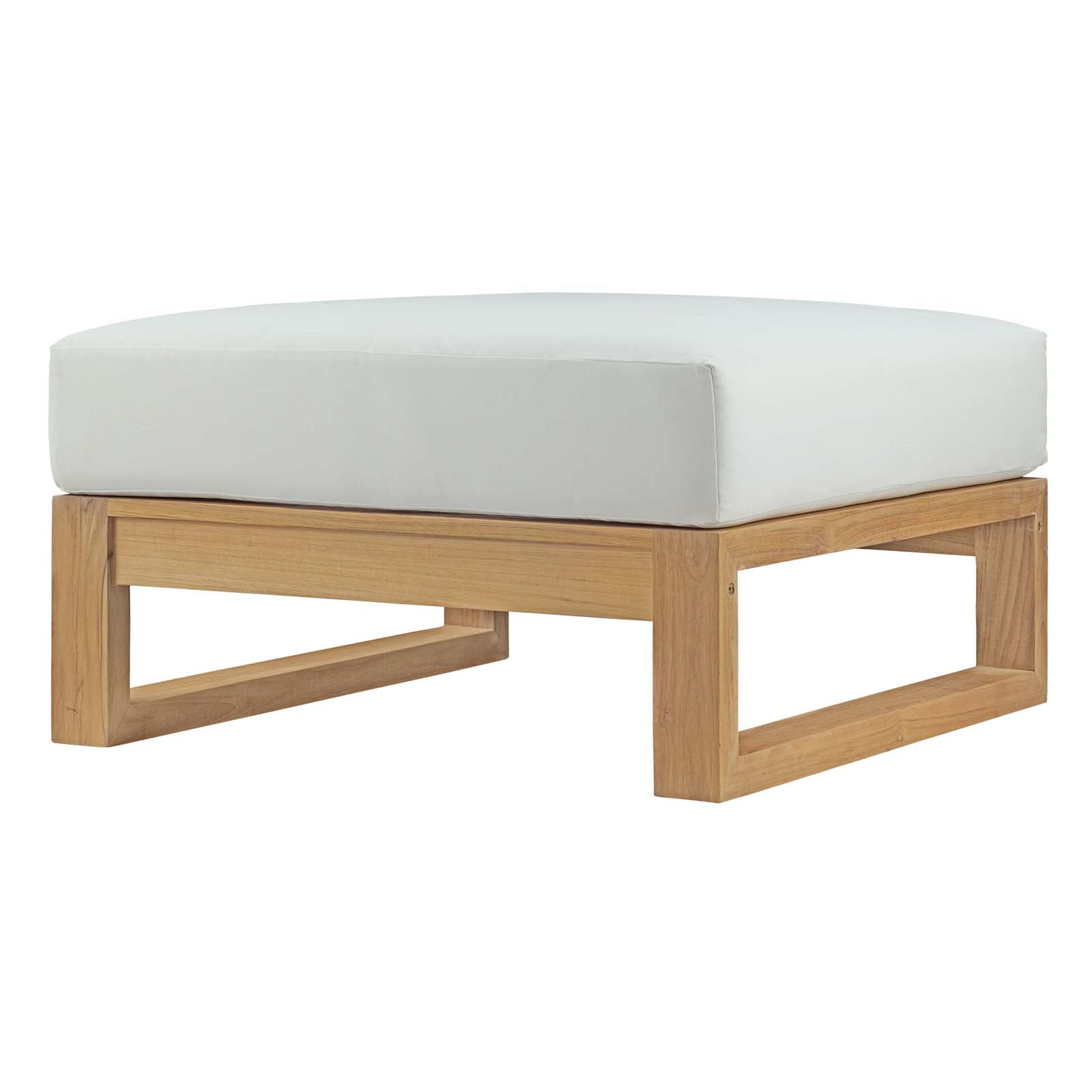 Modway Upland Outdoor Patio Teak Ottoman
