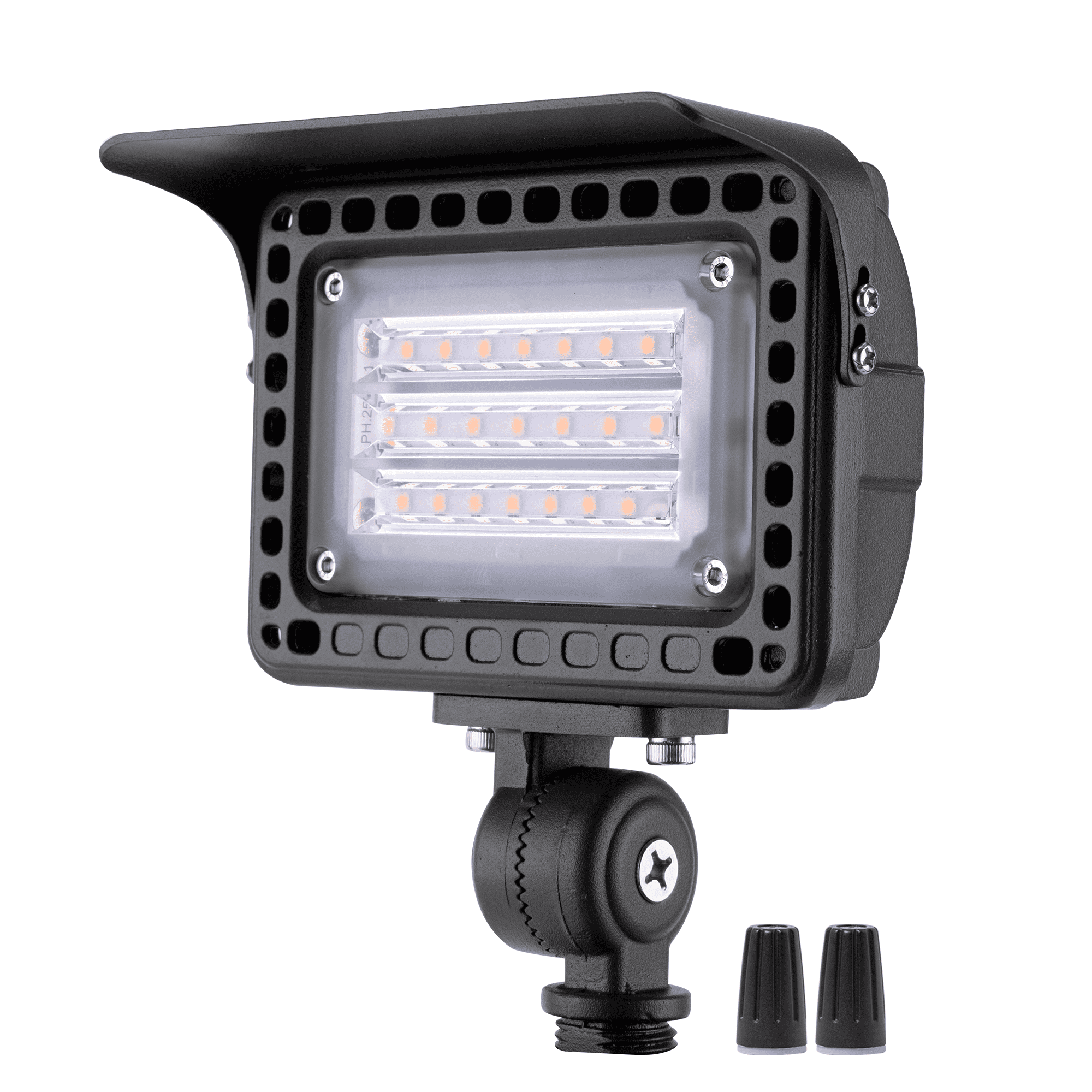 Gardenreet 20W Outdoor Flood Light Dimmable LED, Die-cast Aluminum, 2700K 1800LM, 12V Low Voltage, Waterproof Light Landscape Fixture With Adjustable Angle Arm and Rotating Lamp Shades