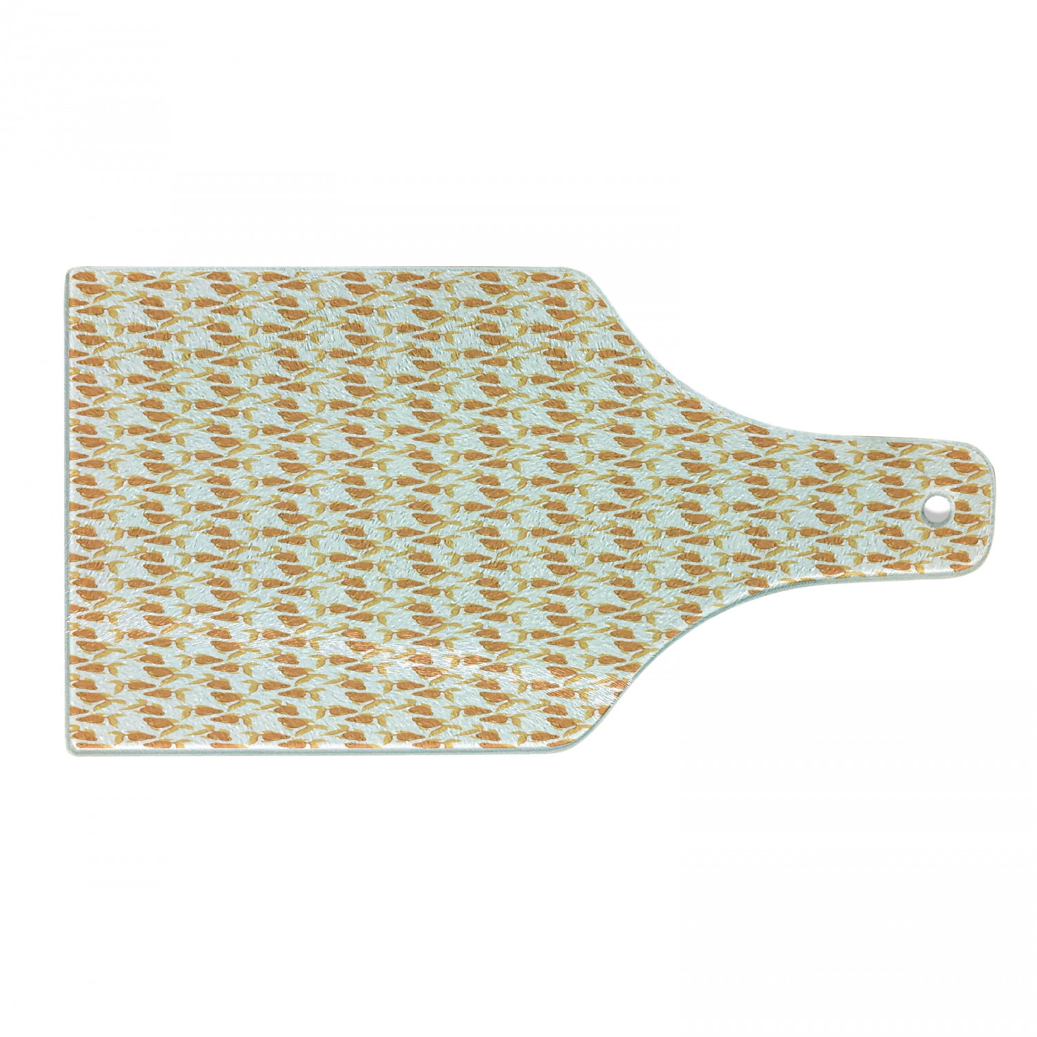Ambesonne Ambesonne Goldfish Tempered Glass Cutting Board Exotic Aquarium Orange Orange Pale Orange