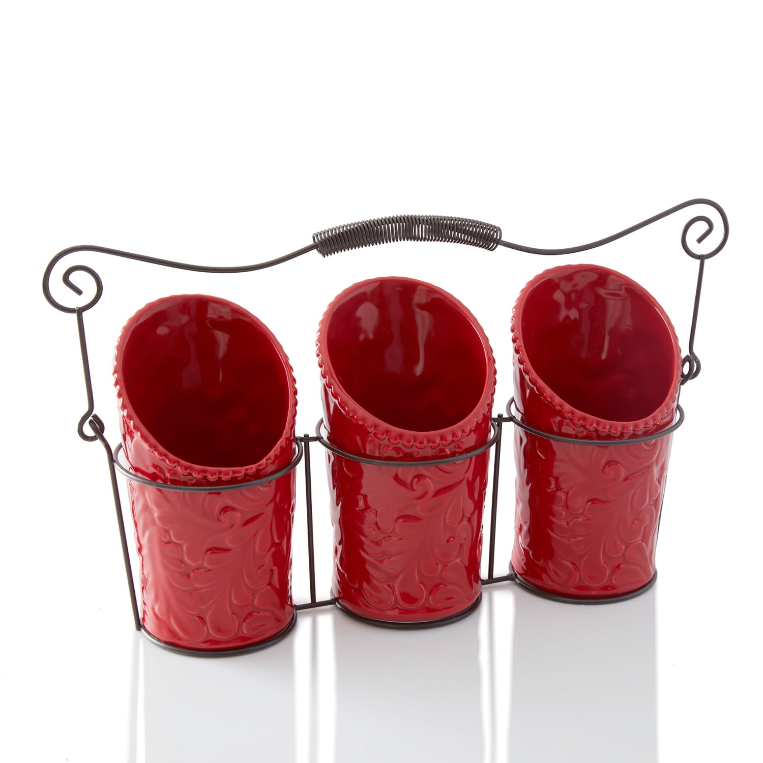 Kitchen Utensil Holder Set - Red
