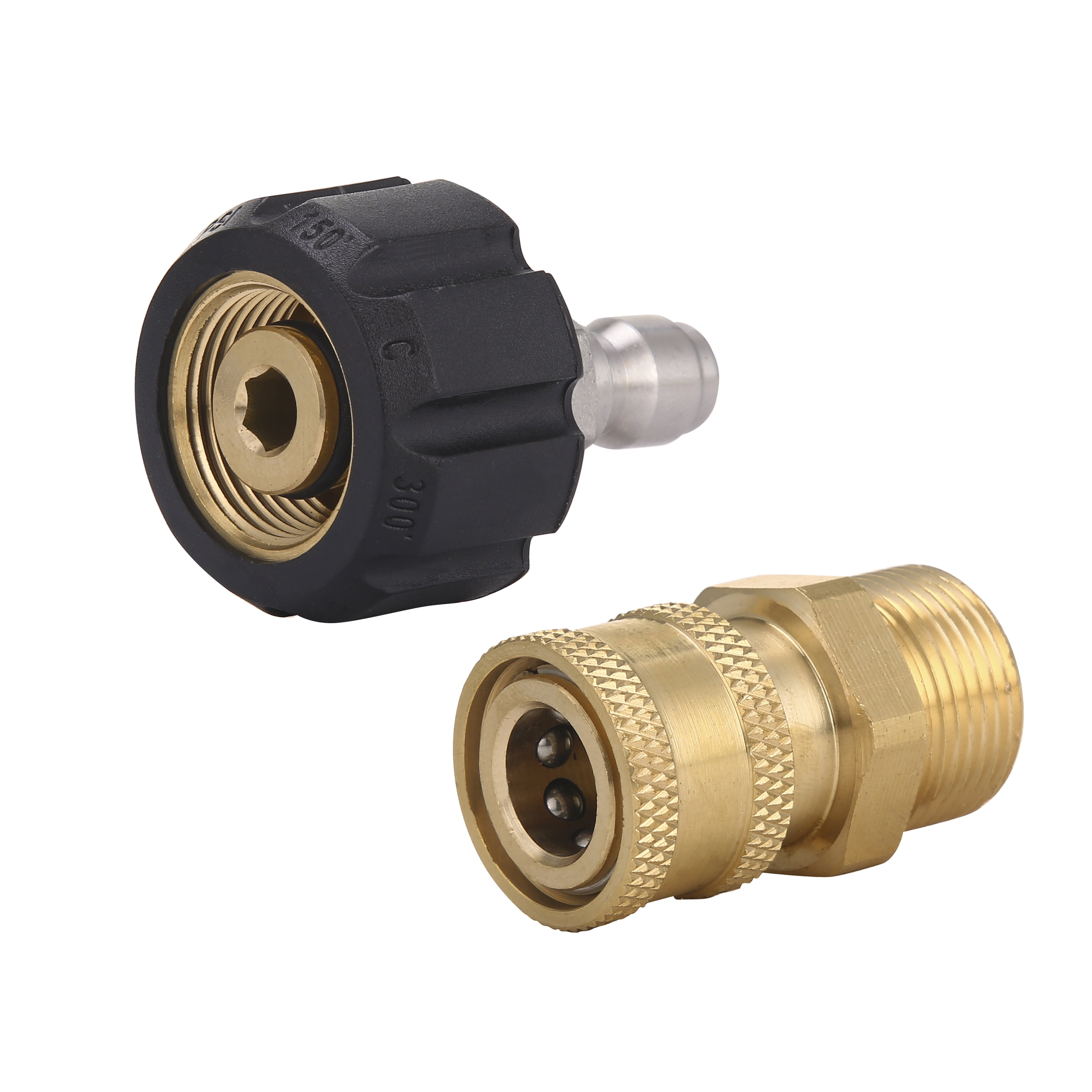 Mingle Pressure Washer Adapter Set, Quick Connect Gun to Wand, M22 14mm to 1/4 inch