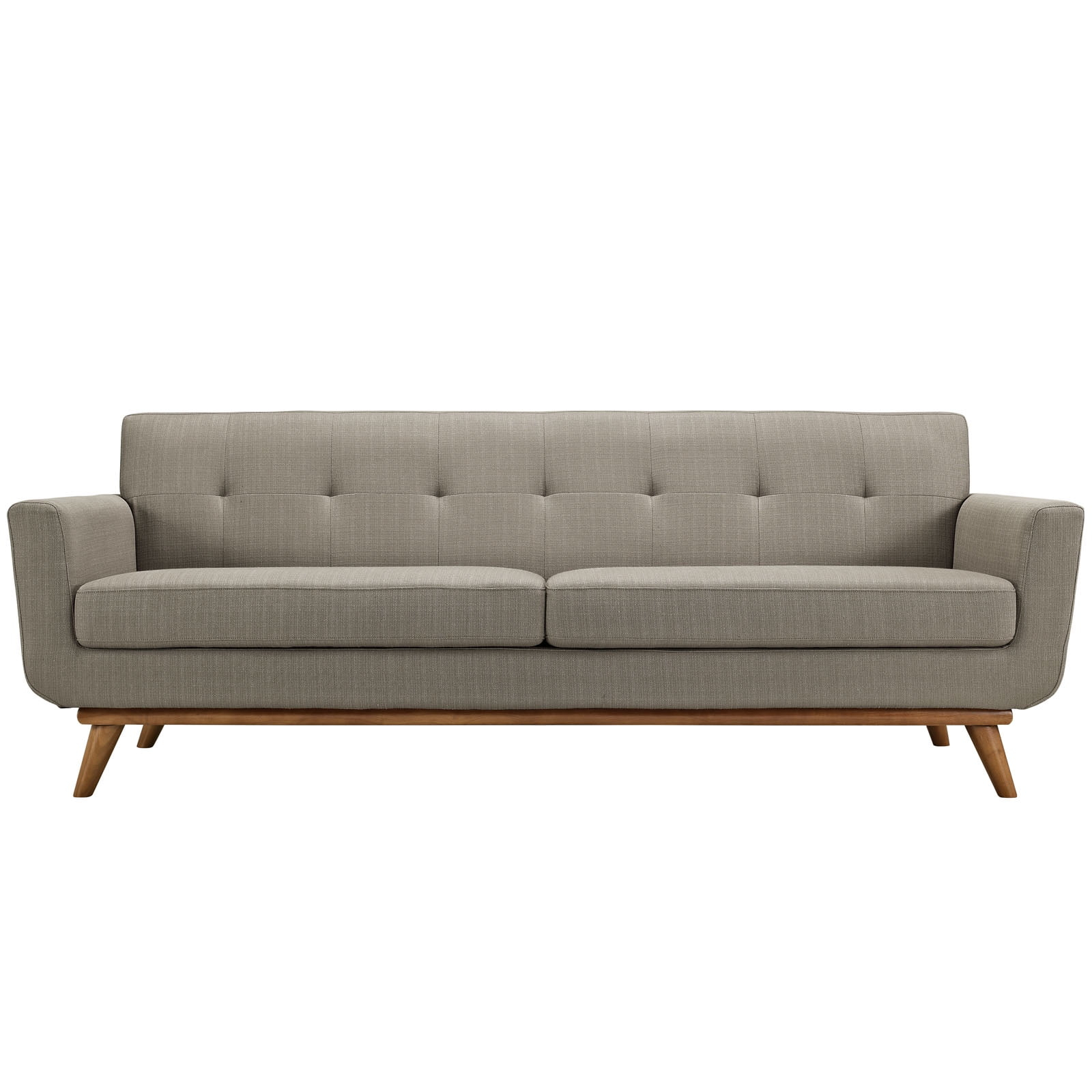 Modway Engage Modern Upholstered Fabric Sofa in Granite Gray