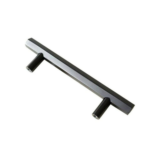 Aretha Series 6-5/16 in. (160 mm) Solid Brushed Brass Hexagon Matte Black Modern Style Cabinet Handle Cupboard Drawer Pull (5-Pack)