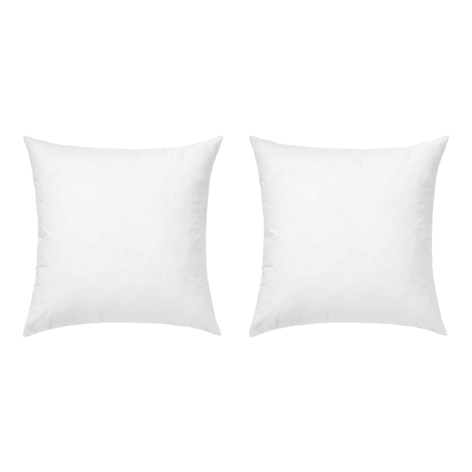 FBTS Prime 18x18 inch Square White Solid Down Alternative Pillow Inserts, 2 Packs