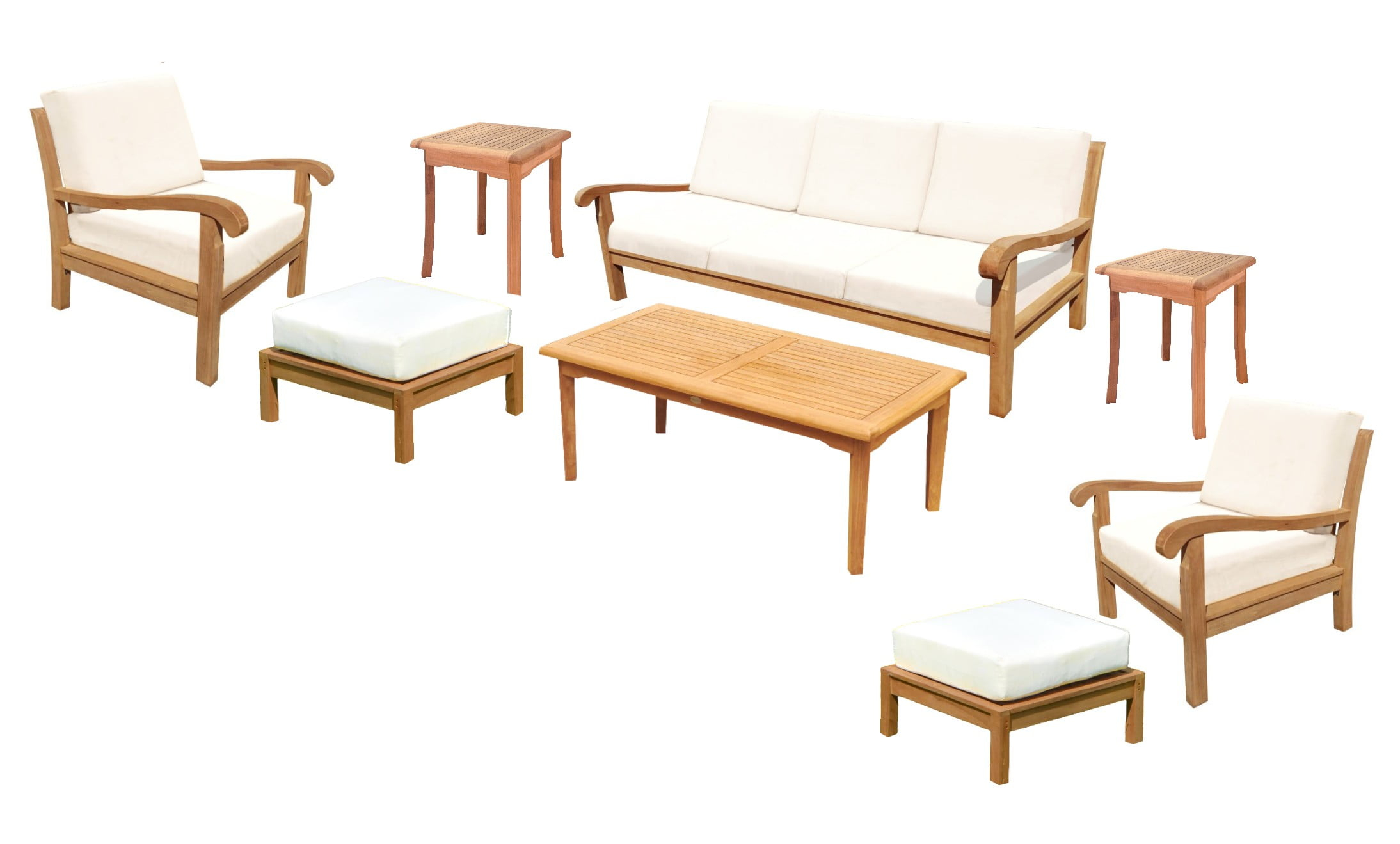 Napa 80'' Teak Outdoor Patio Sofa with Sunbrella® Cushions