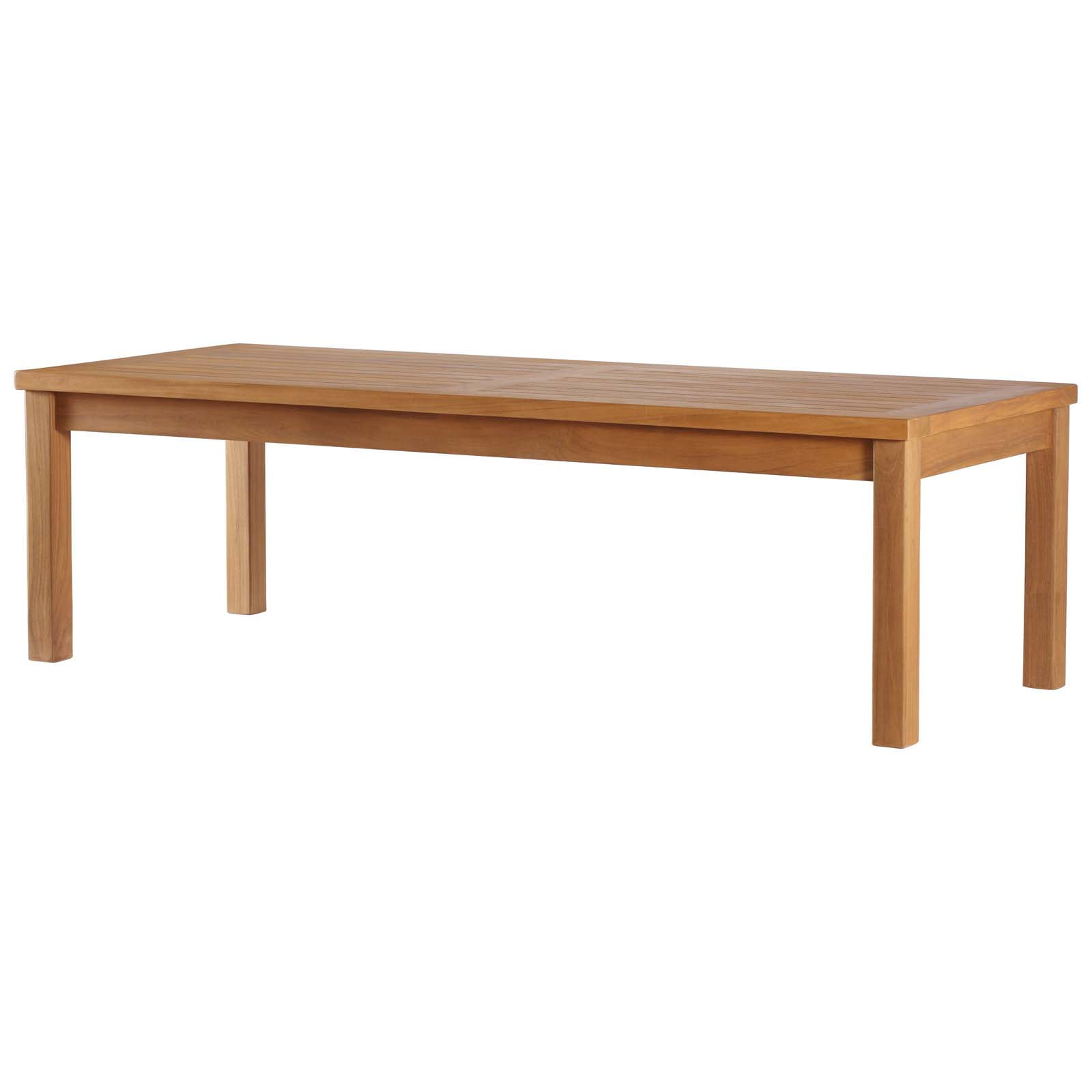 Modway EEI-4122-NAT Upland Patio Teak Wood Coffee Table, Natural