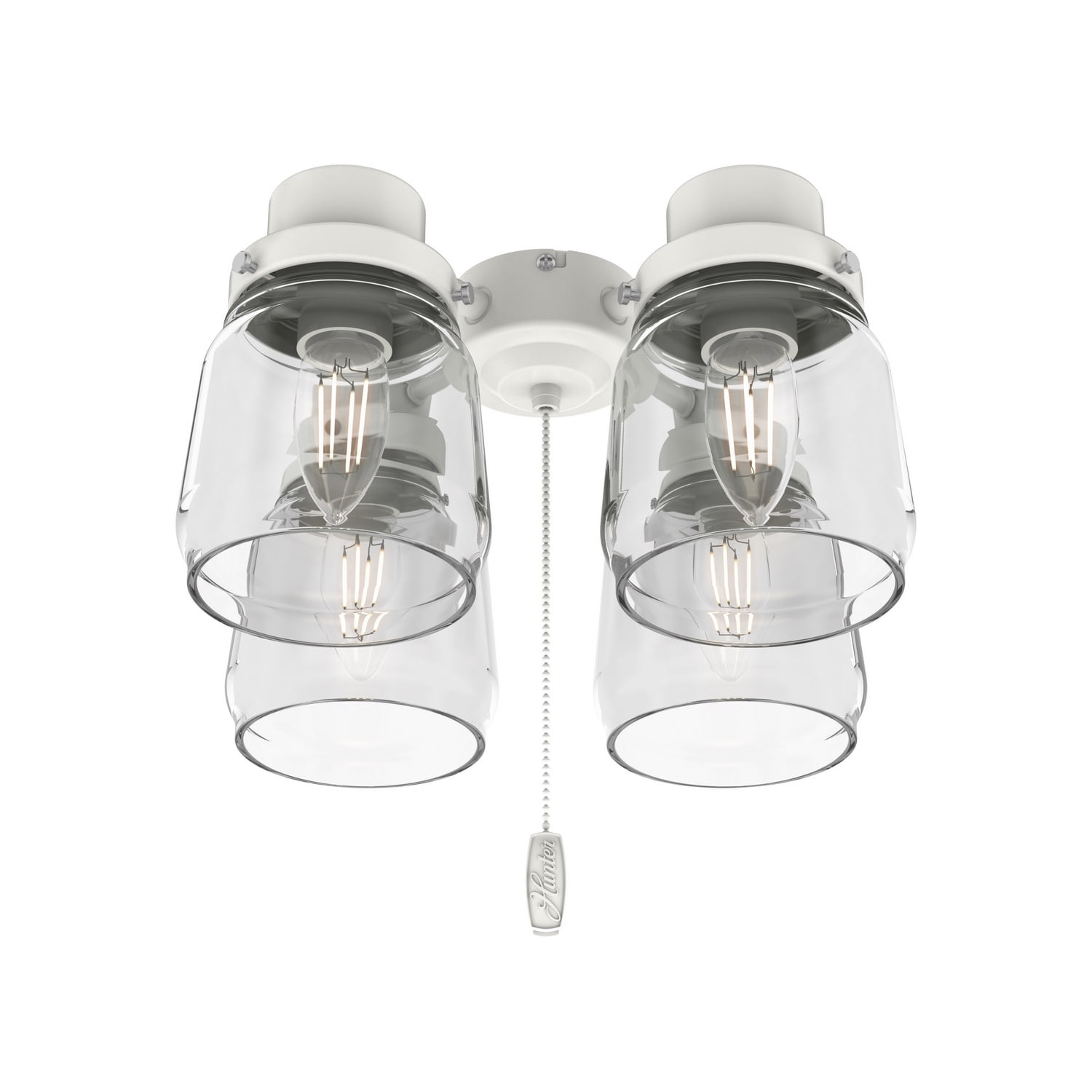 Hunter Fan 99384, Original 4 Light Accessory Fitter and Glass in White
