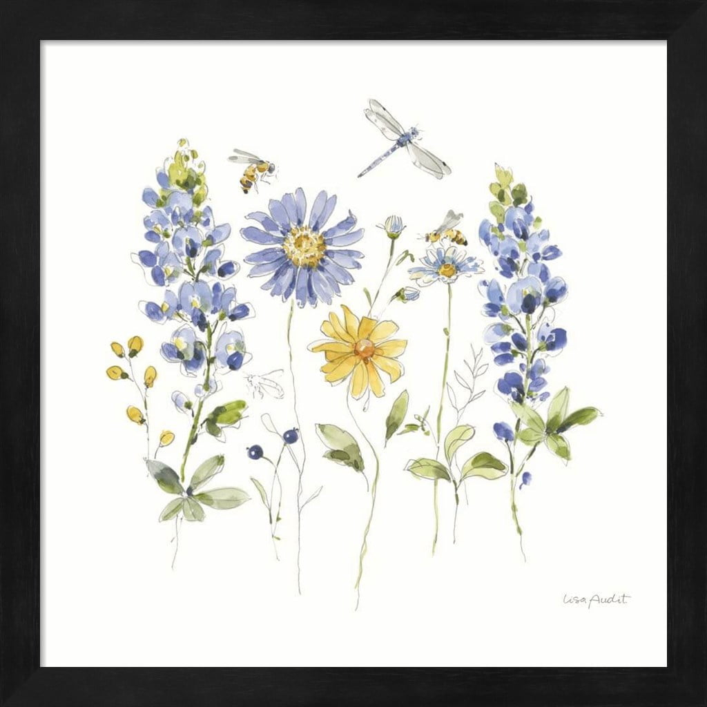 Great Art Now Lovely Blues II by Lisa Audit, Framed Wall Art, 13.25W x 13.25H