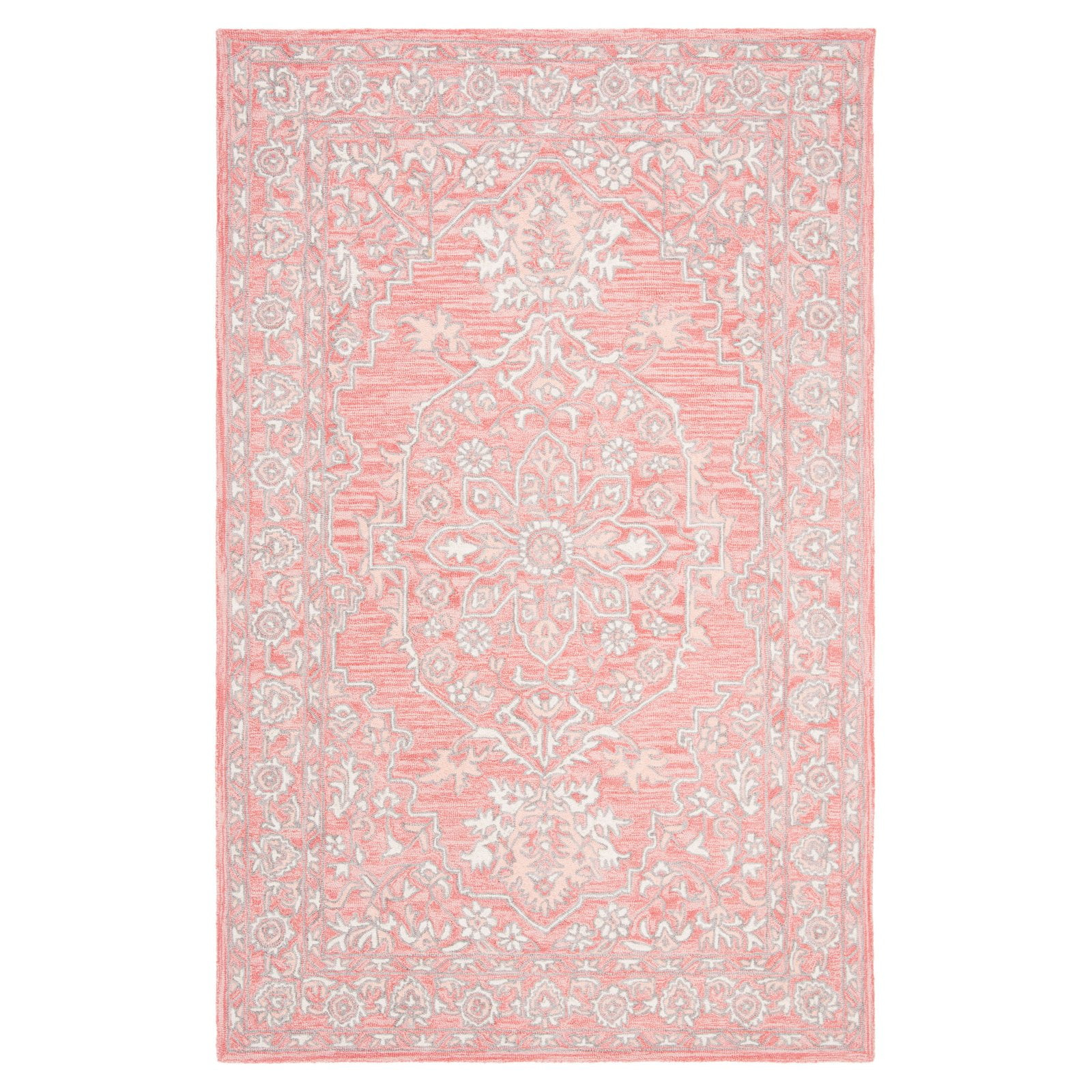 SAFAVIEH Micro-Loop Britton Oriental Area Rug, Pink/Ivory, 2'6" x 4'