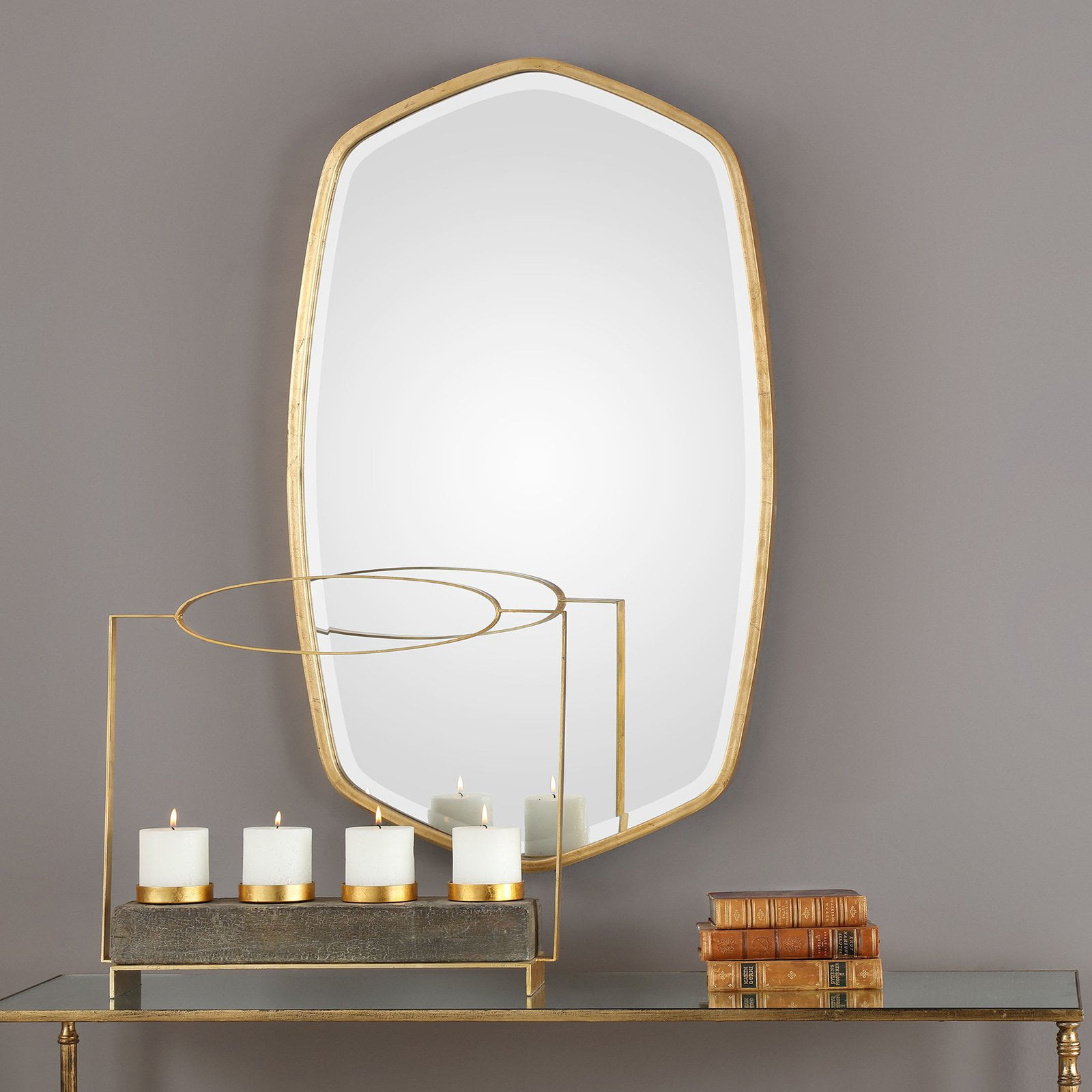 Oceano Gold Frame Wall Mirror