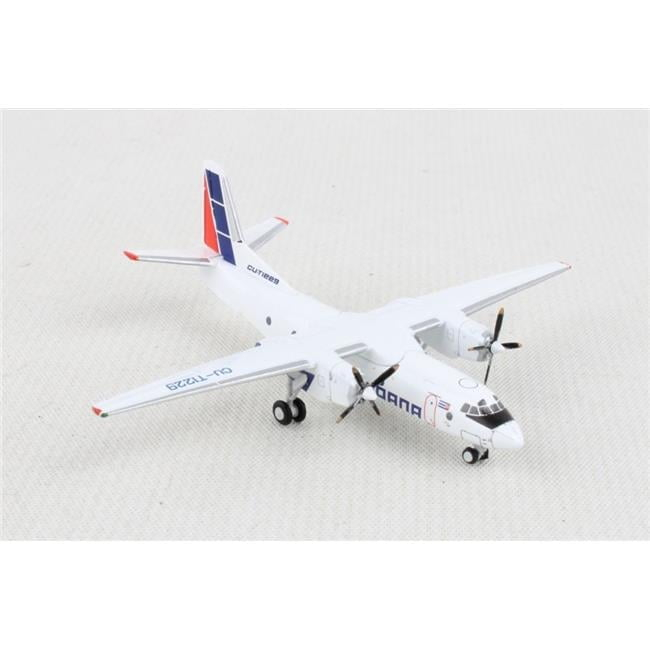 Antonov An-26 Commercial Aircraft "Cubana de Aviacion" White with Red and Blue Tail 1/400 Diecast Model Airplane by GeminiJets