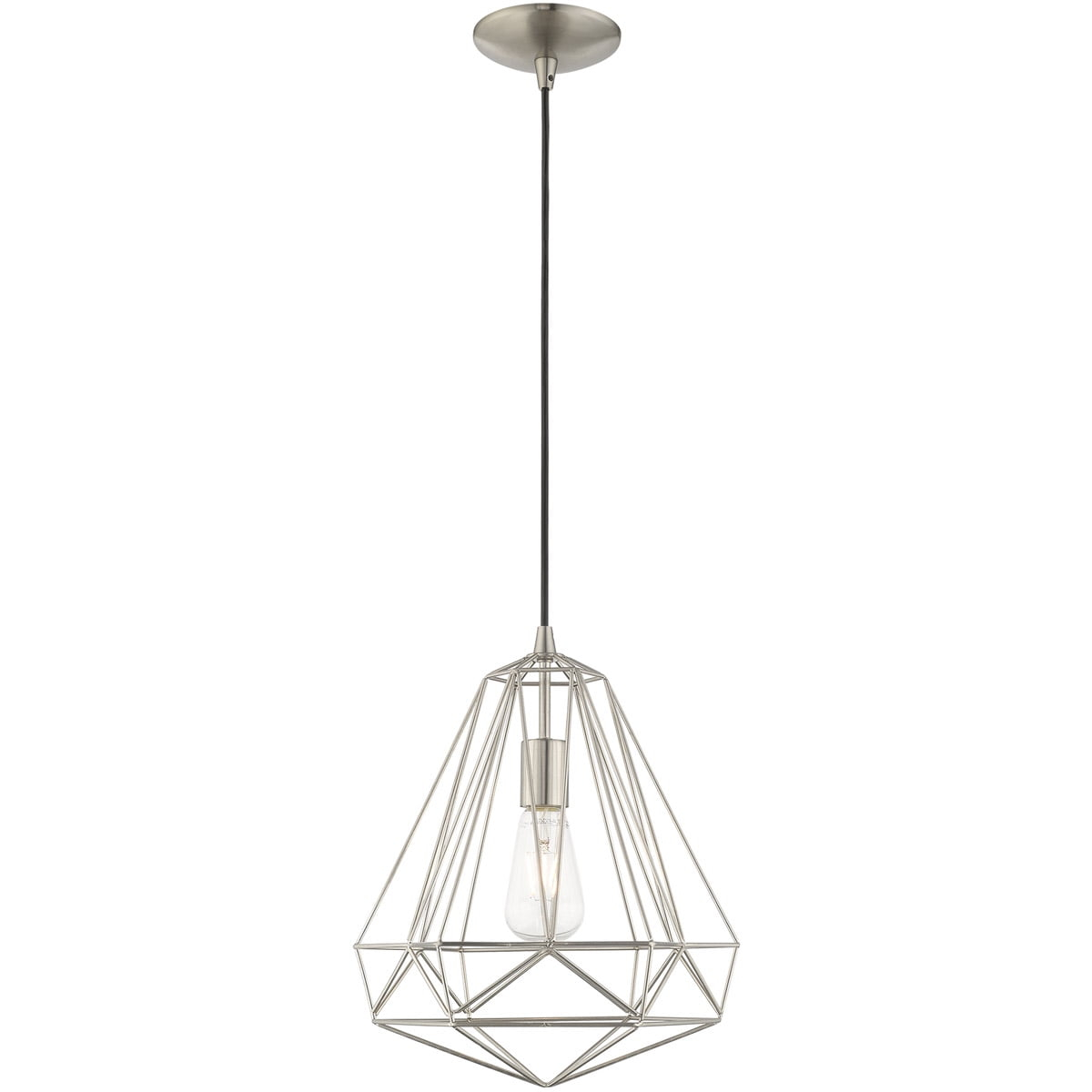 Livex Lighting Knox 1 - Light Pendant in  Brushed Nickel