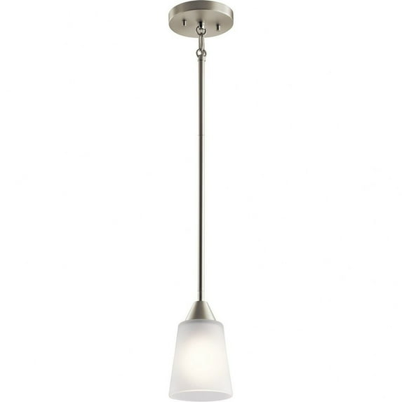 1 Light Mini Pendant 7.75 Inches Tall By 4.75 Inches Wide-Brushed Nickel Finish Kichler Lighting 52235Ni