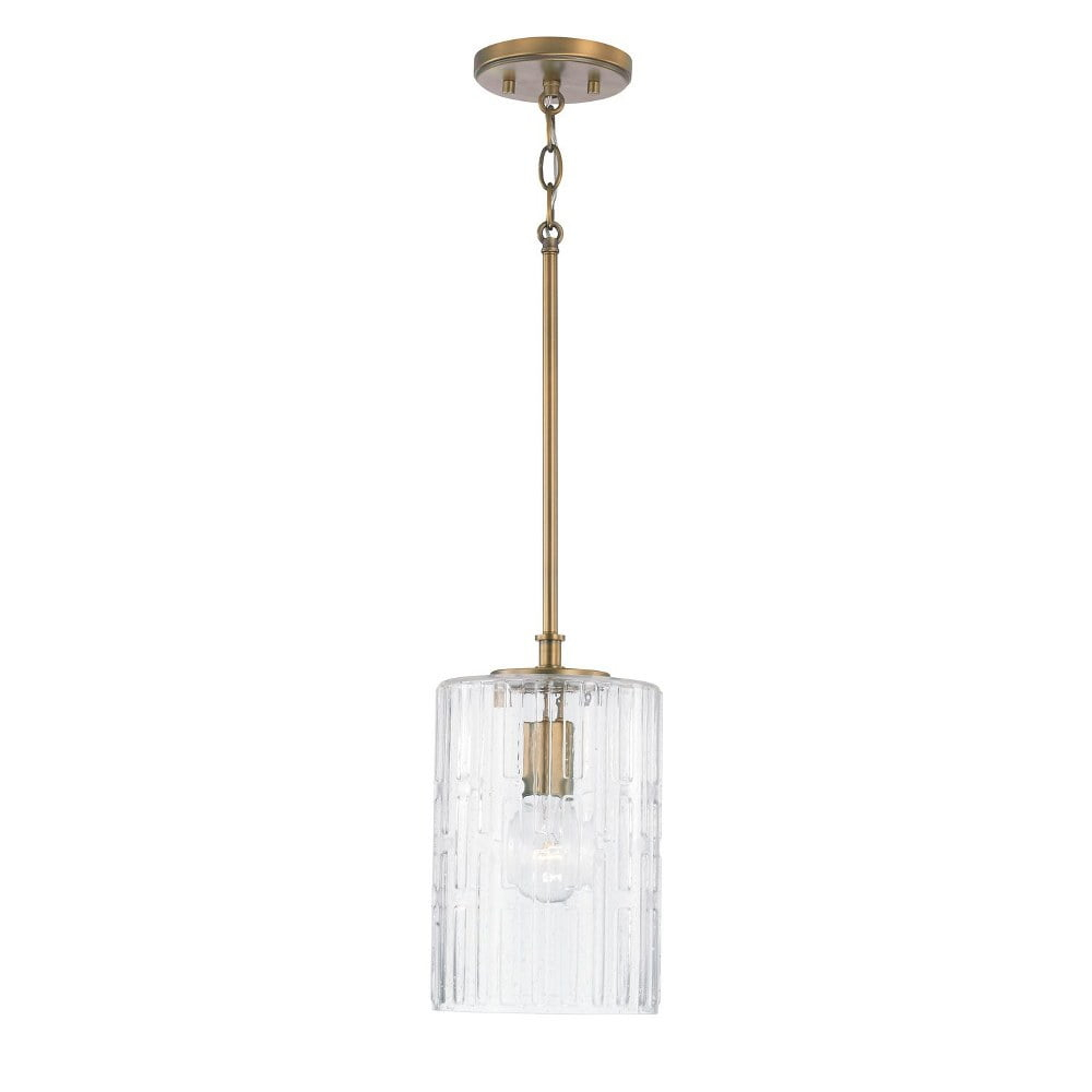 1 Light Pendant-Aged Brass Finish Capital Lighting 341311Ad