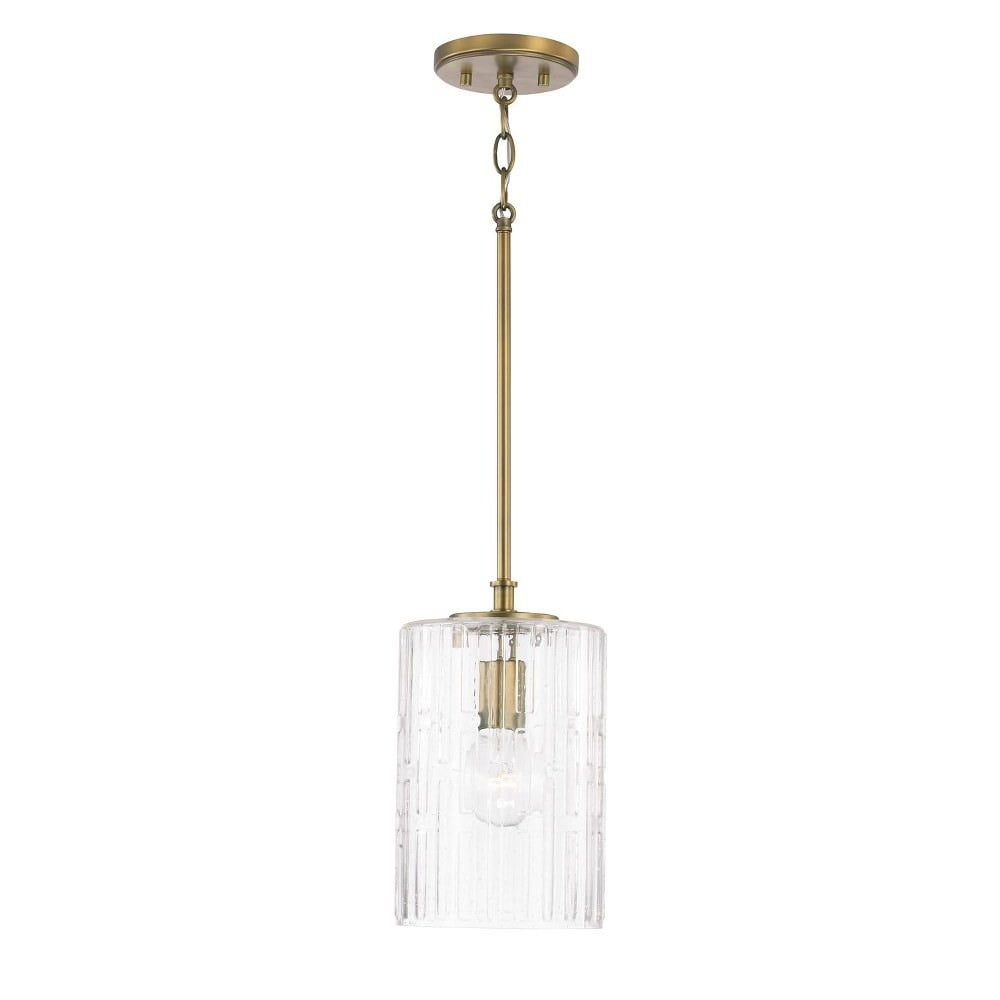 1 Light Pendant-Aged Brass Finish Capital Lighting 341311Ad