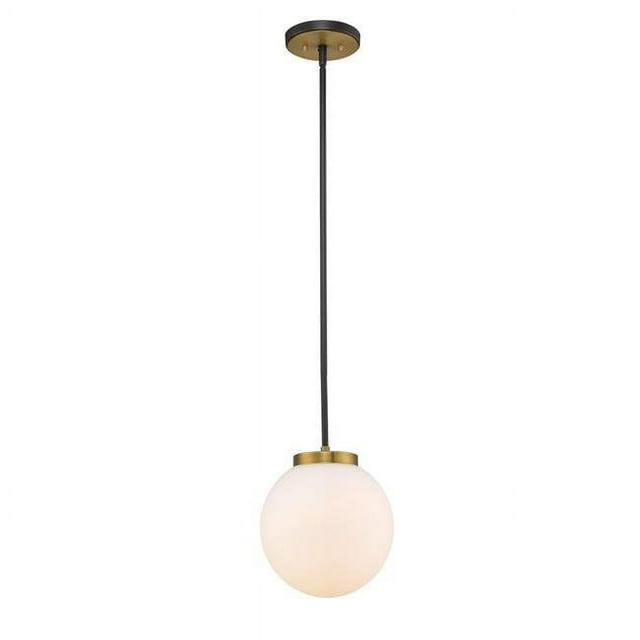 Z-Lite Parsons 1 - Light Pendant in  Matte Black/Olde Brass