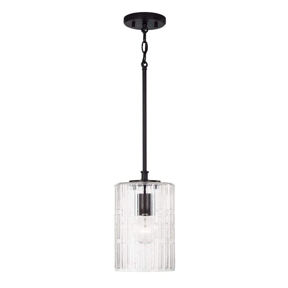 1 Light Pendant-Matte Black Finish Capital Lighting 341311Mb