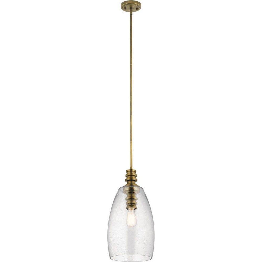 Kichler Lighting Lakum 1 - Light Pendant in  Natural Brass