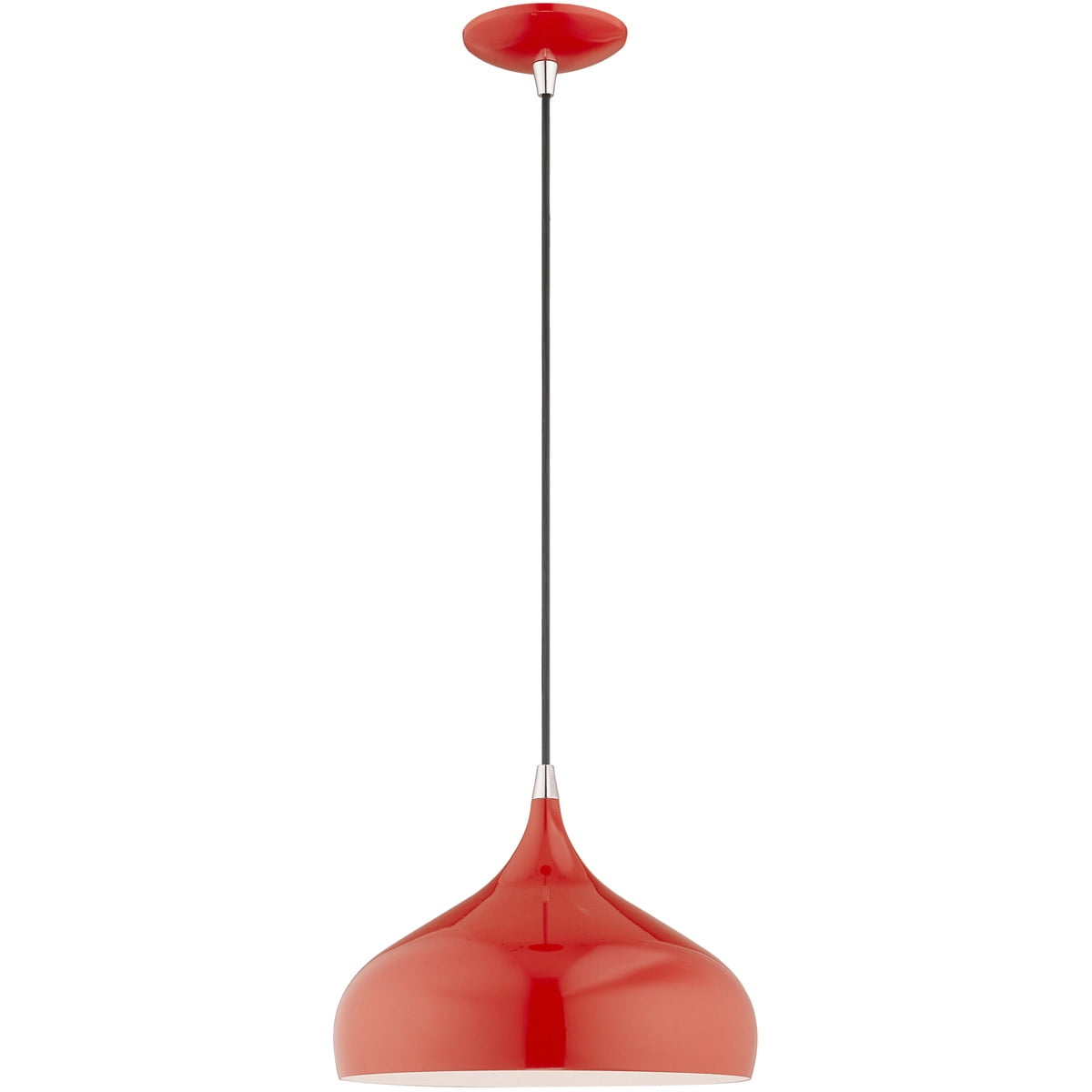 Livex Lighting Amador 1 - Light Pendant in  Shiny Red