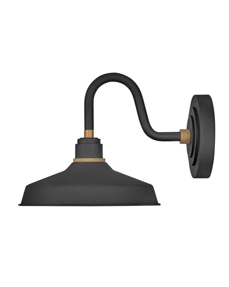 1 Light Small Outdoor Gooseneck Barn Light Traditional And Industrial Style 9.5 Inch Wide By 9.25 Inch High-Textured Black Finish Hinkley Lighting