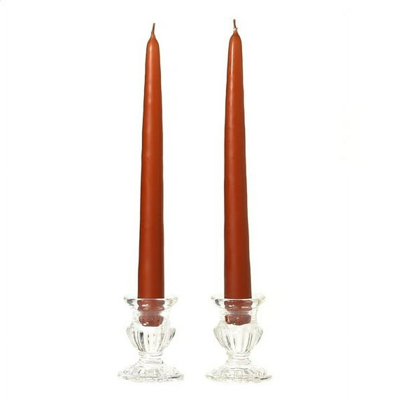 1 Pair Taper Candles Unscented 6 Inch Terracotta Tapers .88 in. diameter x 6 in. tall