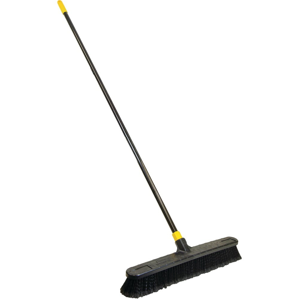 Bulldozer 24" Gray Smooth Surface Push Broom with Resin Block