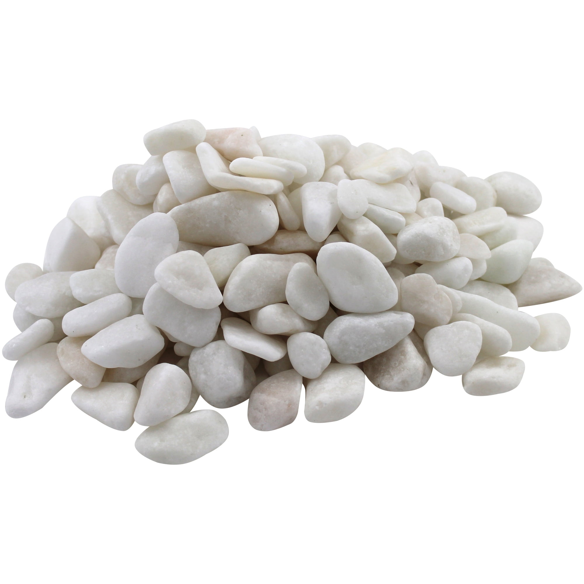 1 cm 20 lb Snow White Polished River Pebbles