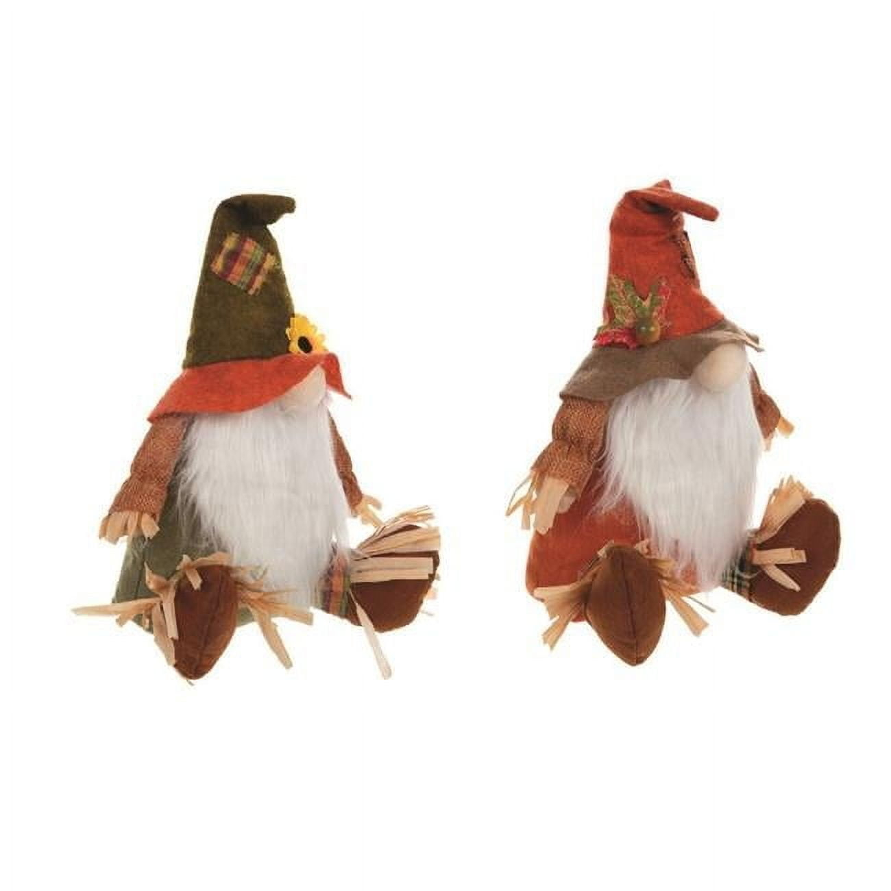 Santa's Workshop 2 Piece Scarecrow Gnomes Set
