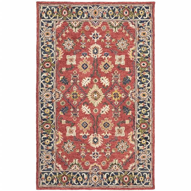 10'x13' Red and Blue Bohemian Rug