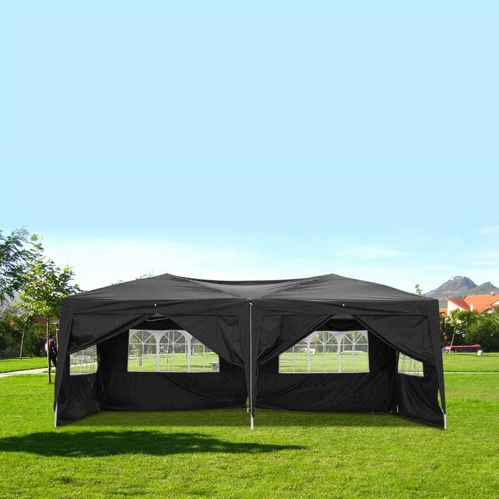 10'x20' Outdoor Six Sides  Practical Waterproof Canopy Folding Tent - 6 Sides Black
