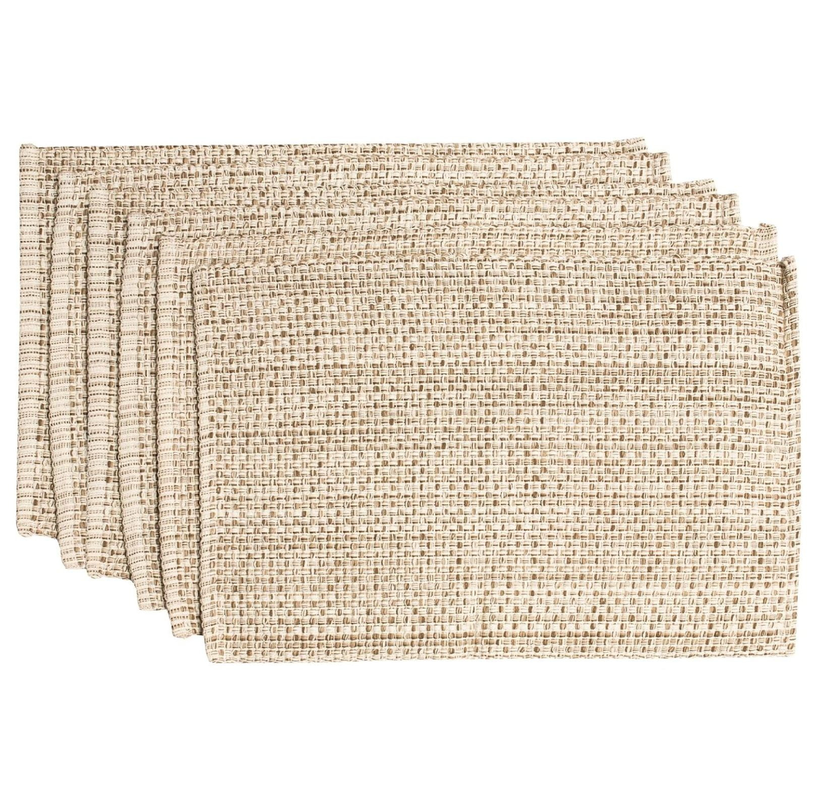 Lintex Eggshell 100% Cotton Woven Two Tone 13" x 19" Table Place Mat