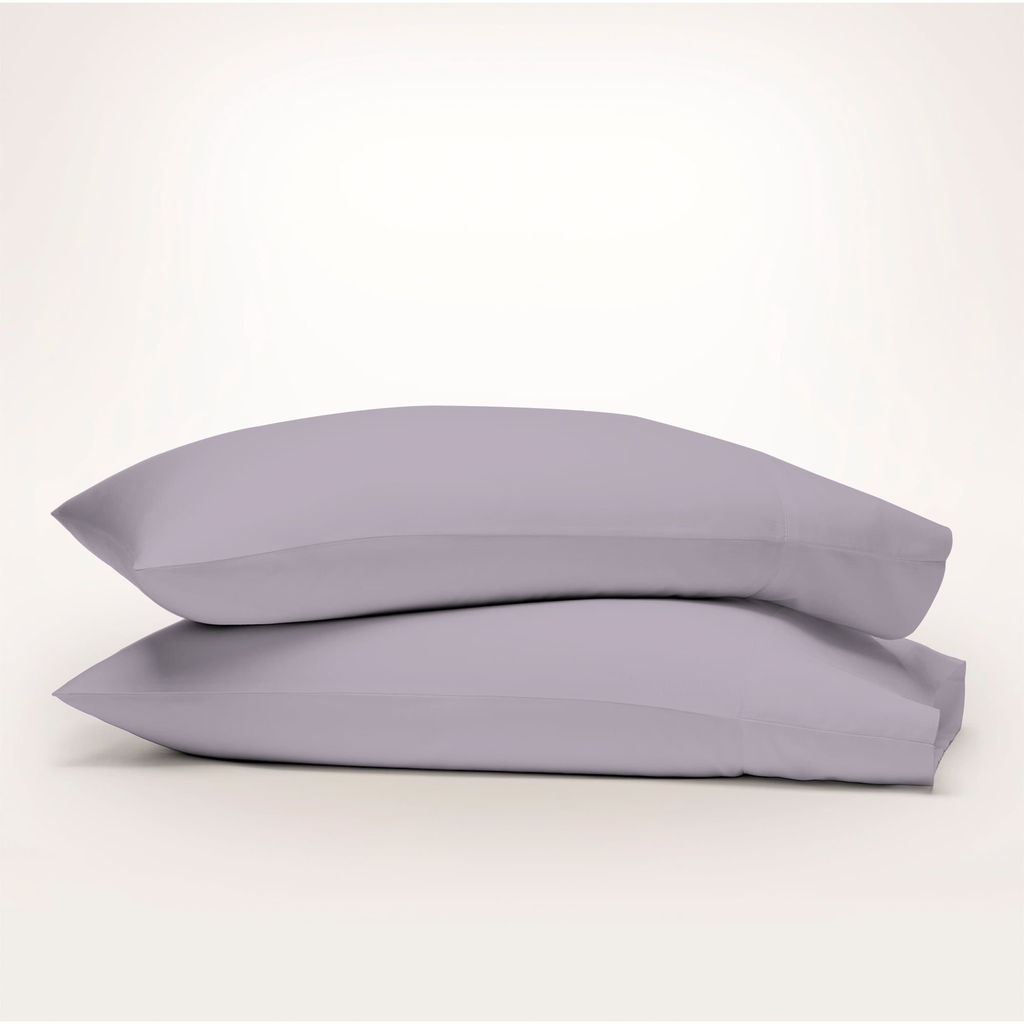 Purity Home 100% Organic Cotton Standard Lavender Percale Pillowcases, 300 Thread Count Breathable, Super Soft, & Cozy 2-Piece Set