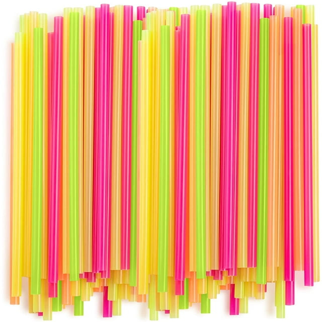 Comfy Package Wide Straws for Drinking & Smoothies [100 Pack] Assorted Colors